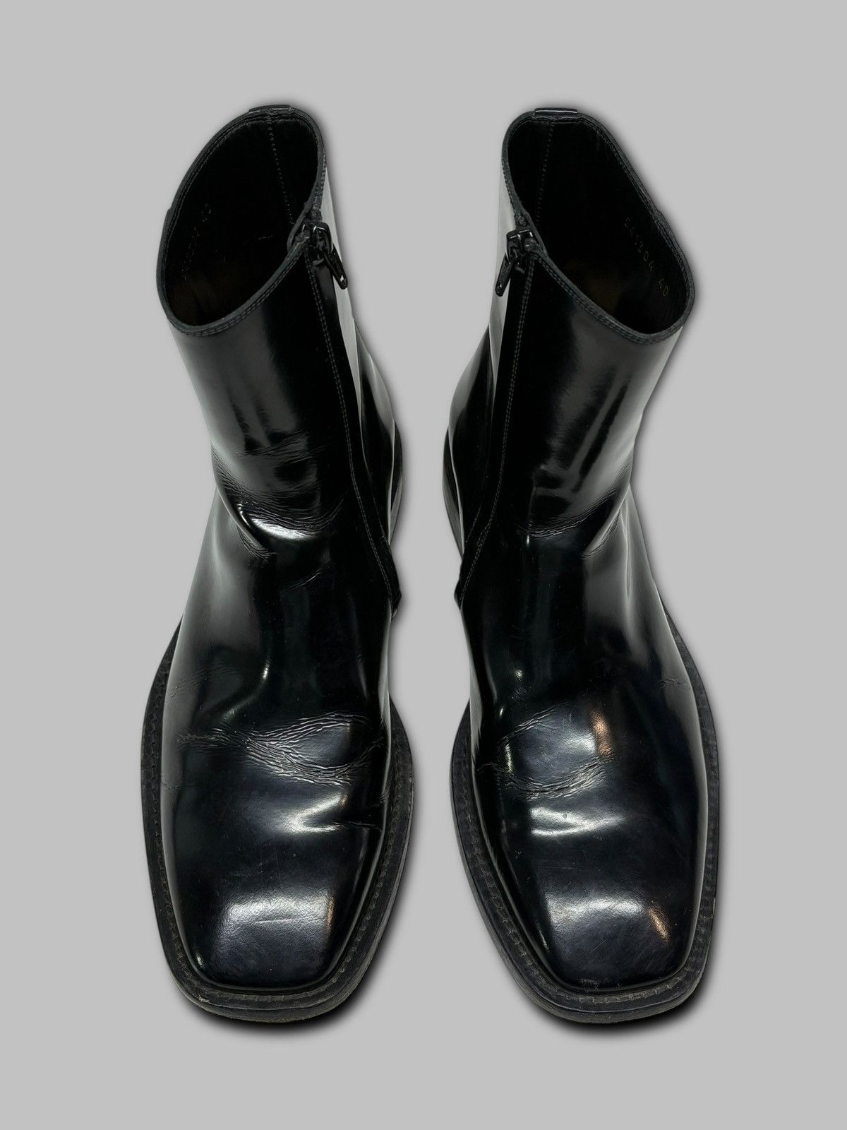 Balenciaga Patent Leather Square Toe Balenciaga Boots Size US 7 / EU 40 - 5 Thumbnail