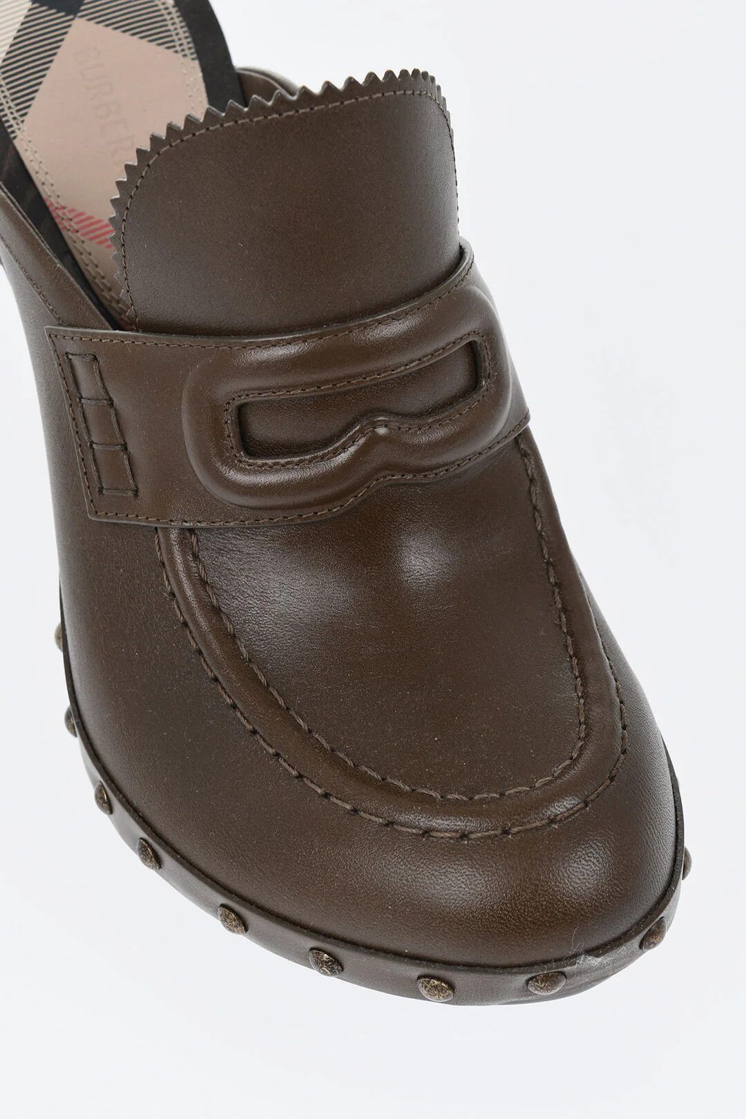 Burberry og1mm0426 Brushed Leather Mules in Brown Size US 9 / IT 39 - 2 Thumbnail