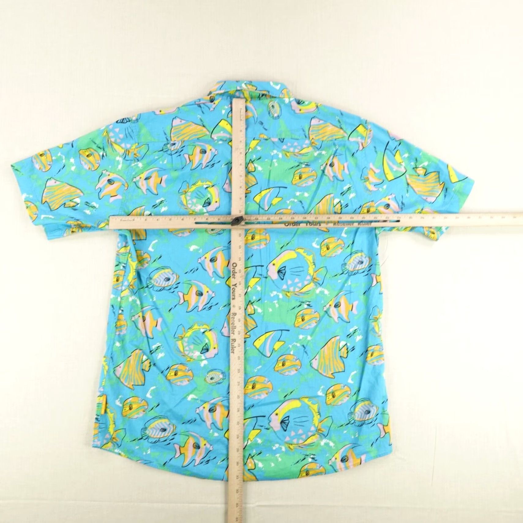 Vintage Tipsy Elves Shirt Mens 2XL Blue Angel Fish Hawaiian Button Up Aloha Beach Camp Size US XXL / EU 58 / 5 - 6 Thumbnail