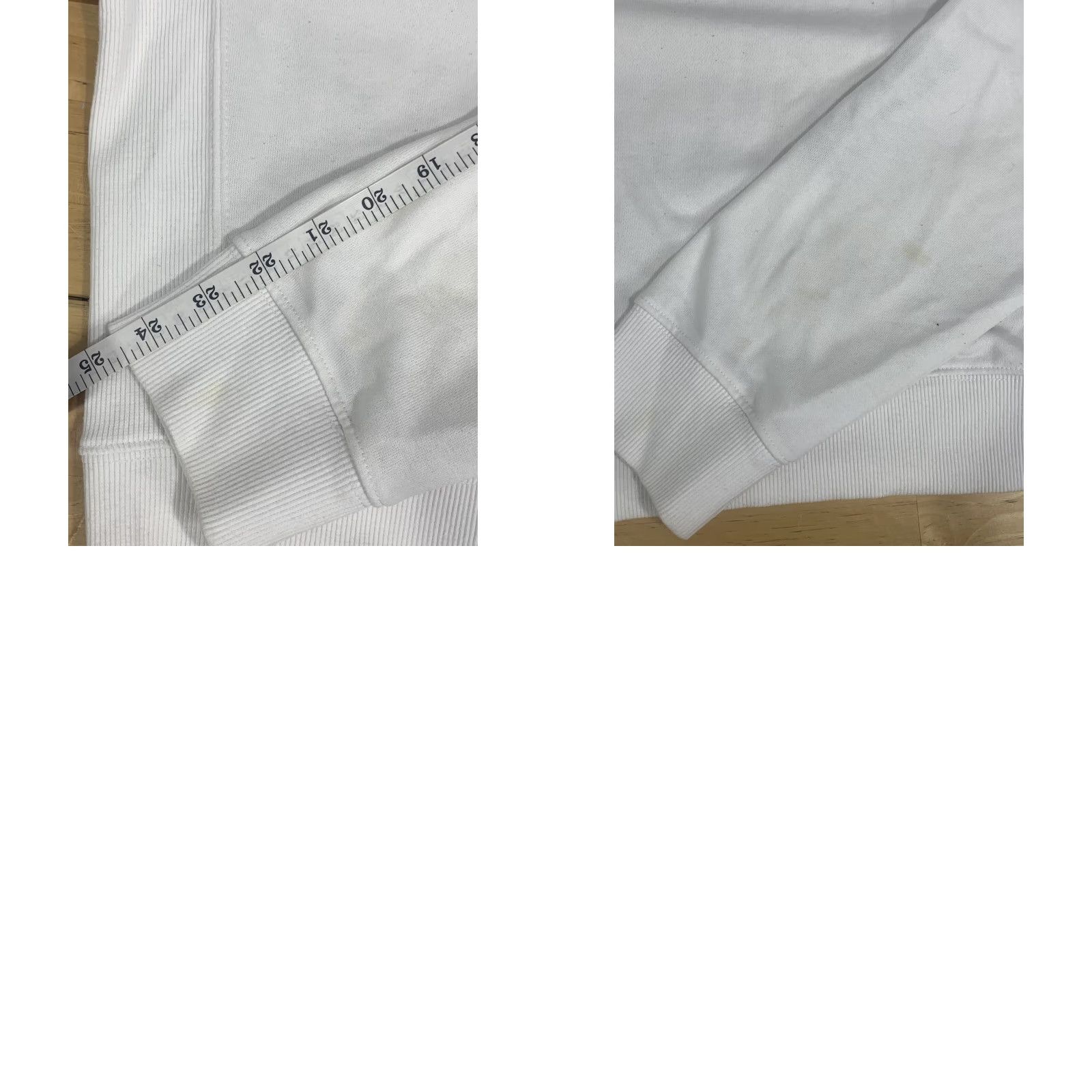 Tommy Hilfiger VINTAGE Tommy Hilfiger White Sweatshirt L Distressed Worn 90s Style Pullover Sweater Cotton Blend Hip Hop Mens Size L / US 10 / IT 46 - 8 Thumbnail
