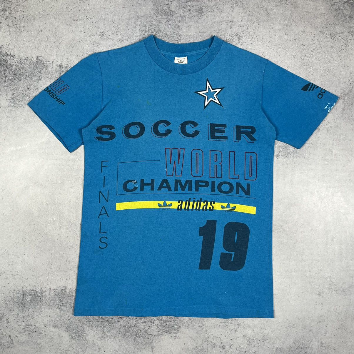 Adidas Vintage Adidas Soccer World Champion rare tee 1994 Size US S / EU 44-46 / 1 - 2 Thumbnail