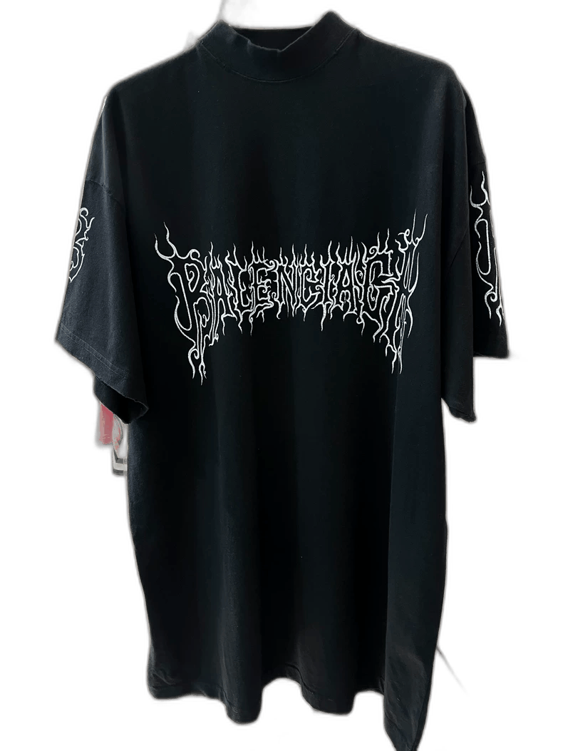 Balenciaga balenciaga black graphic short sleeve t Size US S / EU 44-46 / 1 - 1 Thumbnail