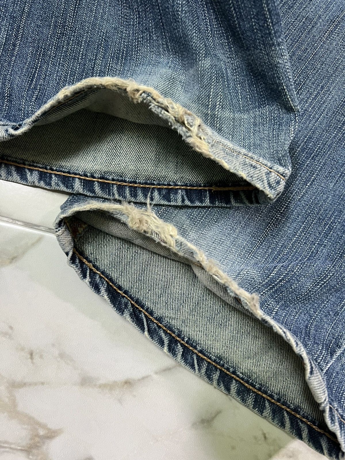 14th Addiction × Edwin × If Six Was Nine 💥Baggy💥Vintage Edwin E-Function Washed Distress Jean Size US 34 / EU 50 - 11 Thumbnail