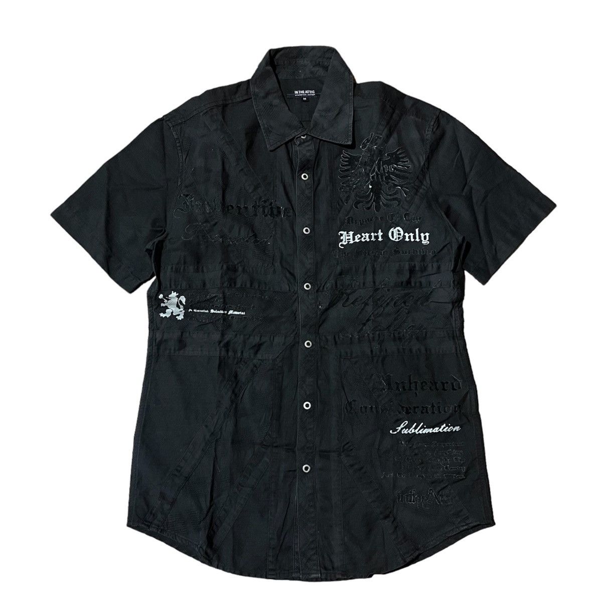 14th Addiction × If Six Was Nine × Japanese Brand Y2K In The Attic Poem Grunge Gothic Punk Style Short Shirt Size US M / EU 48-50 / 2 - 1 Thumbnail