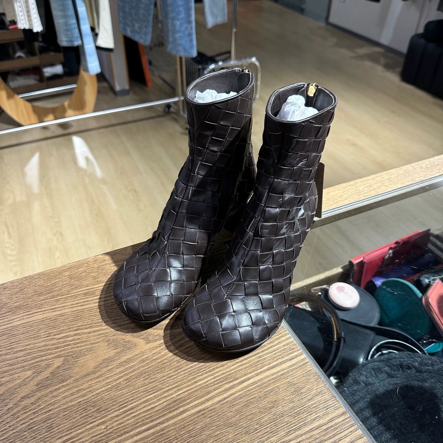 Bottega Veneta Bottega Veneta may421 Atomic sheepskin zip heeled short boots 38 Size US 7.5 / IT 37.5 - 1 Thumbnail