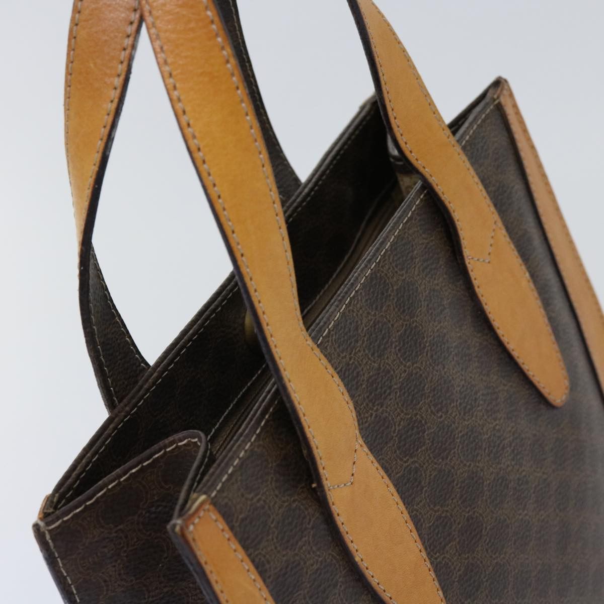 Celine CELINE Macadam Canvas Hand Bag Pvc Brown Size ONE SIZE - 6 Thumbnail
