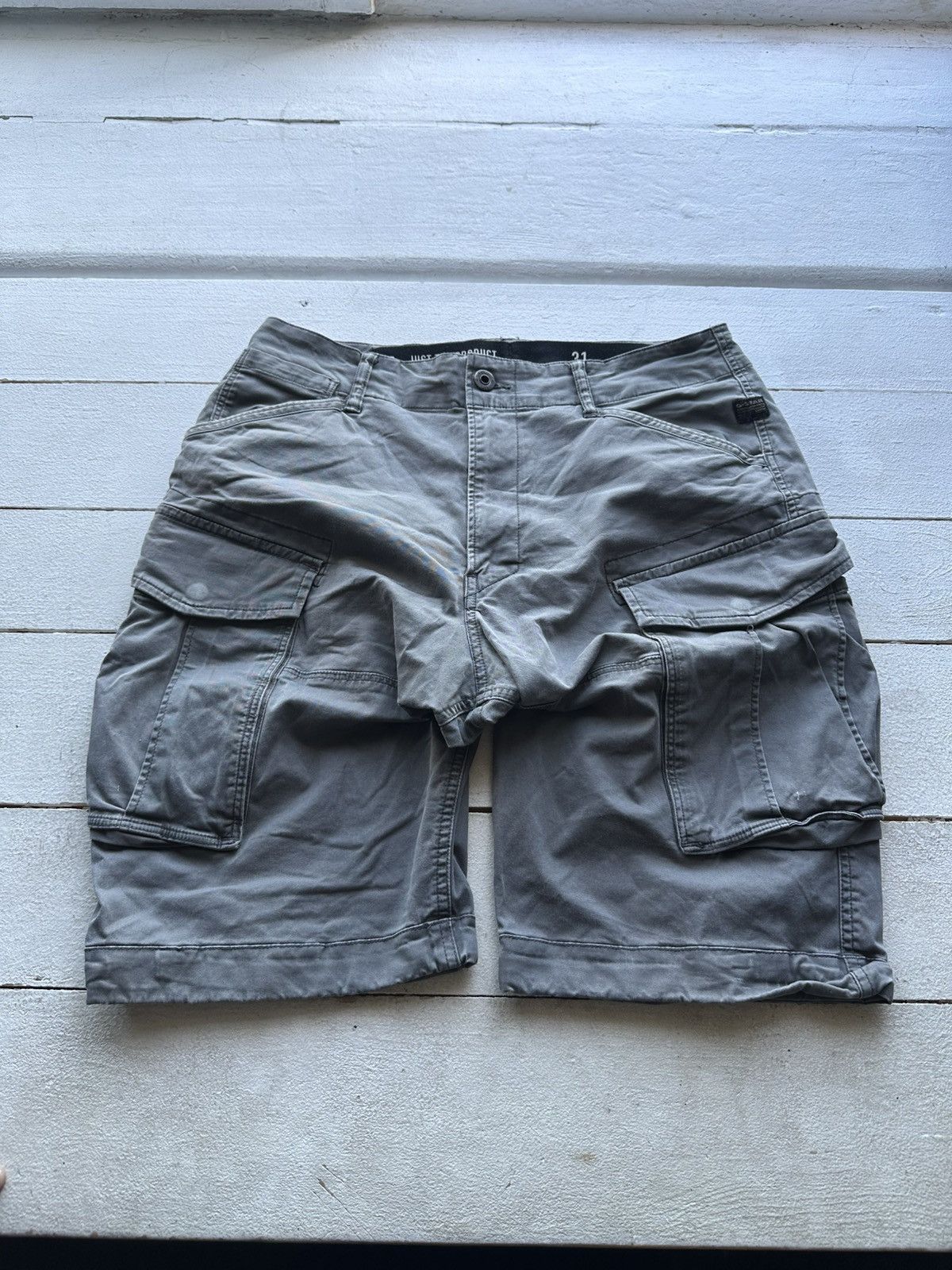 G-Star 🚨PUNK G STAR OPIUM 96 GRAY SHORTS MEN CARGO Y2k BIKER Size US 31 - 1 Thumbnail