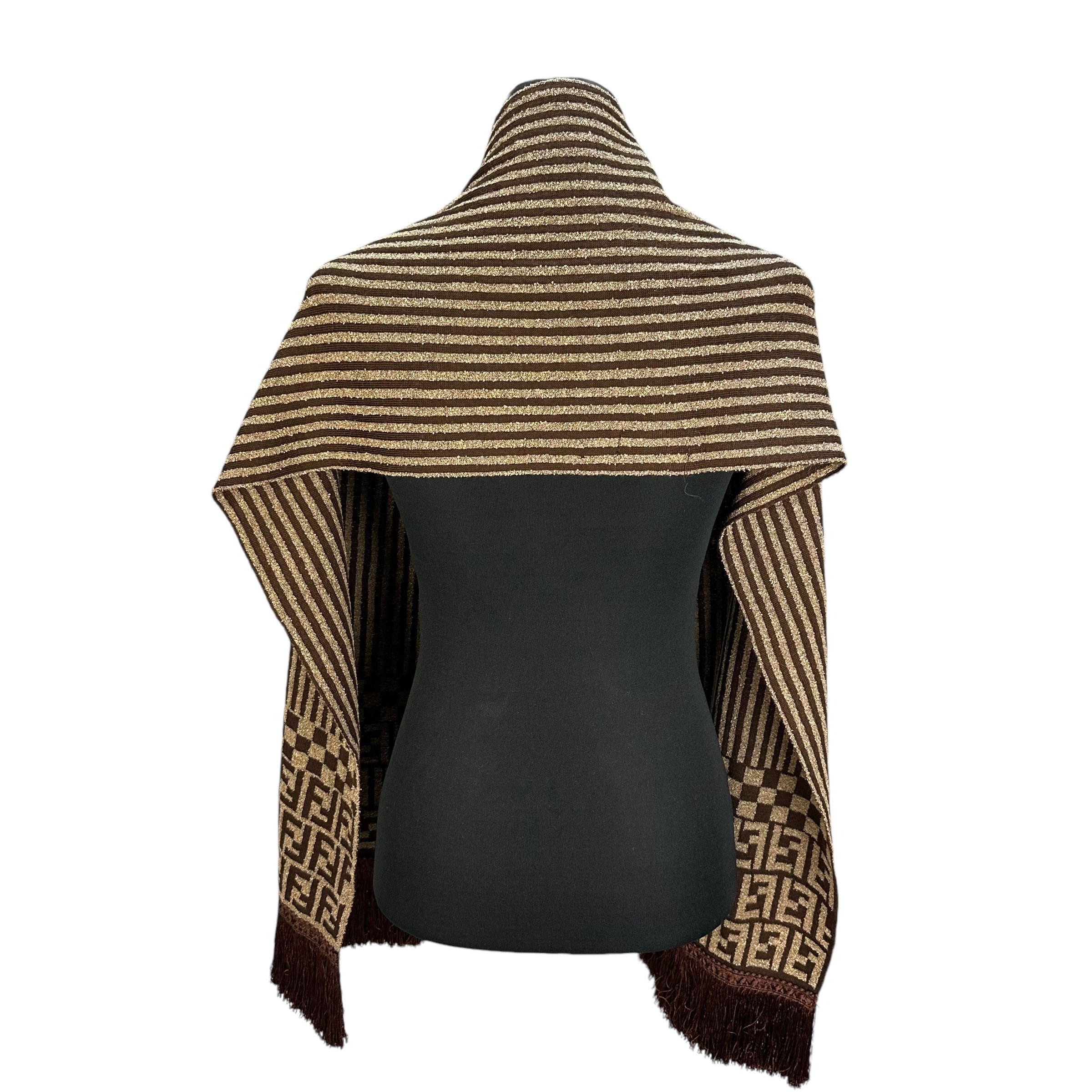 Fendi FENDI Monogram Wool Muffler Neckwear Scarves #A62-1486 Size ONE SIZE - 2 Thumbnail
