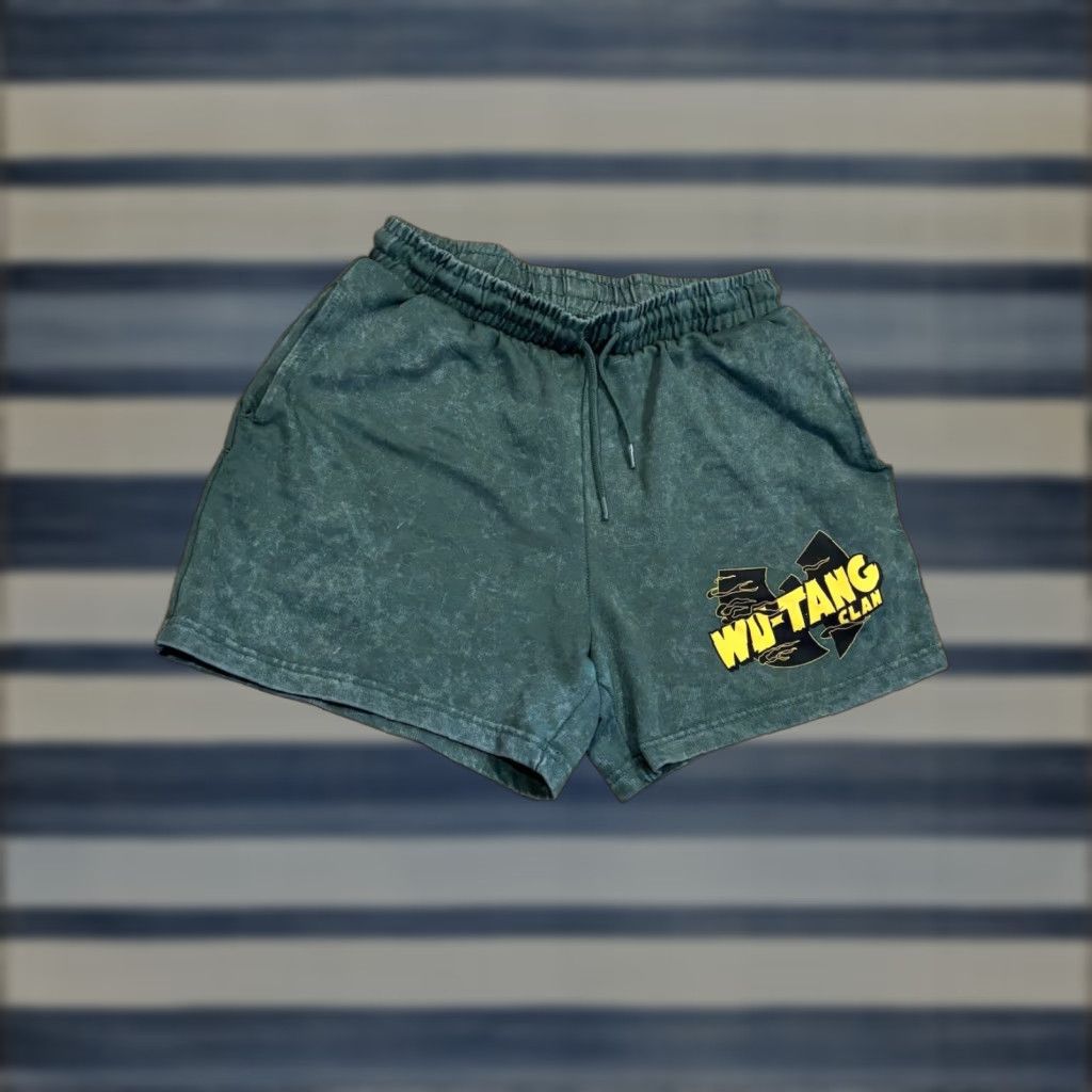 Vintage Wu-Tang Clan Green Sweat Fleece Athletic Shorts With Pockets Men’s Medium Size US 31 - 1 Thumbnail