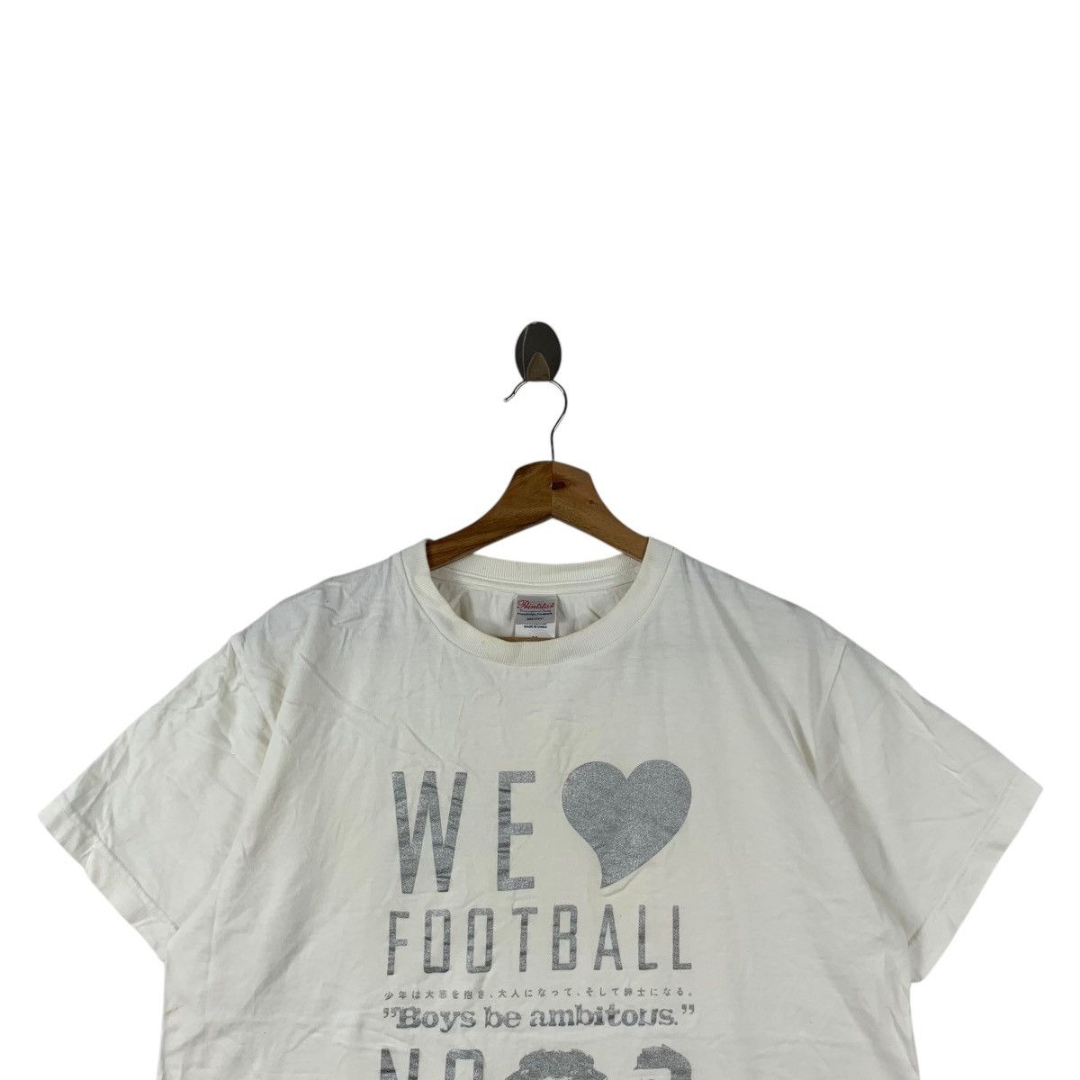 Vintage Vintage WE LOVE FOOTBALL Japan League Soccer Tee Shirt Top Size US M / EU 48-50 / 2 - 2 Thumbnail
