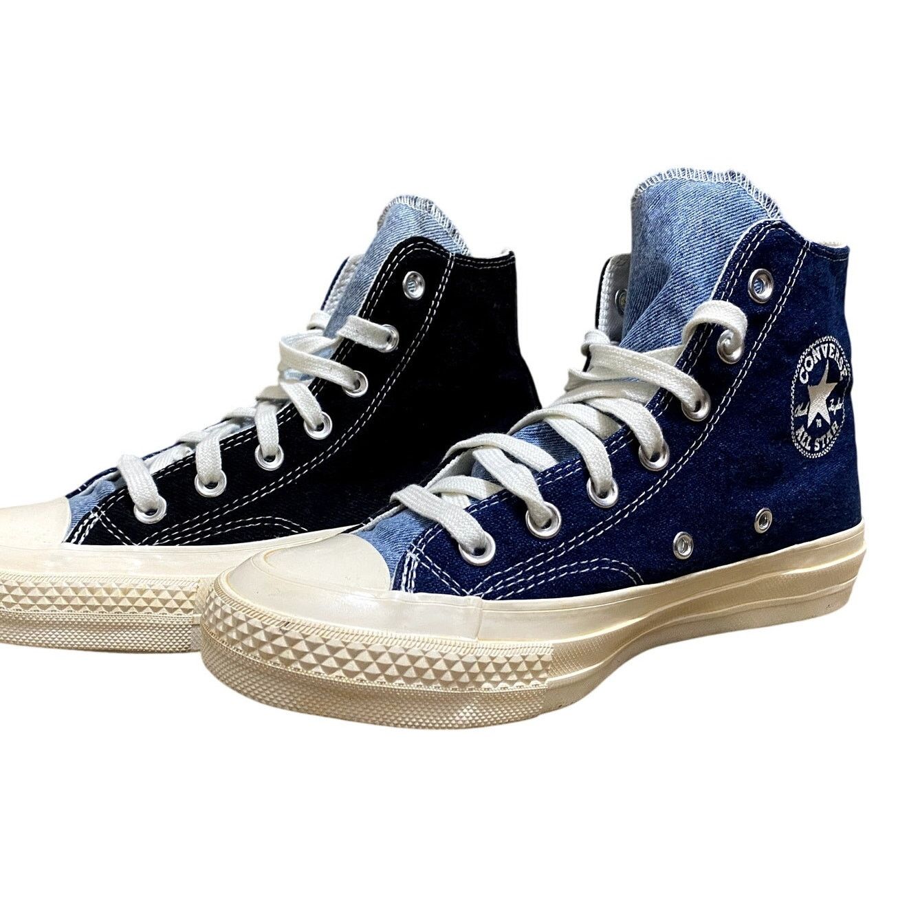 CONVERSE All Star Chuck 70s Hi Renew Tri Panel Denim Sneakers - Size 13 Converse All Star Chuck 70s Hi Renew Tri Panel Denim... | Depop main image 2