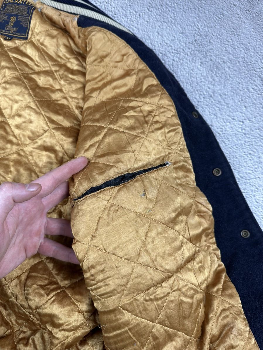 Japanese Brand Vintage Varsity Wool Jacket Unlimited Universal Distressed Size US XL / EU 56 / 4 - 20 Thumbnail