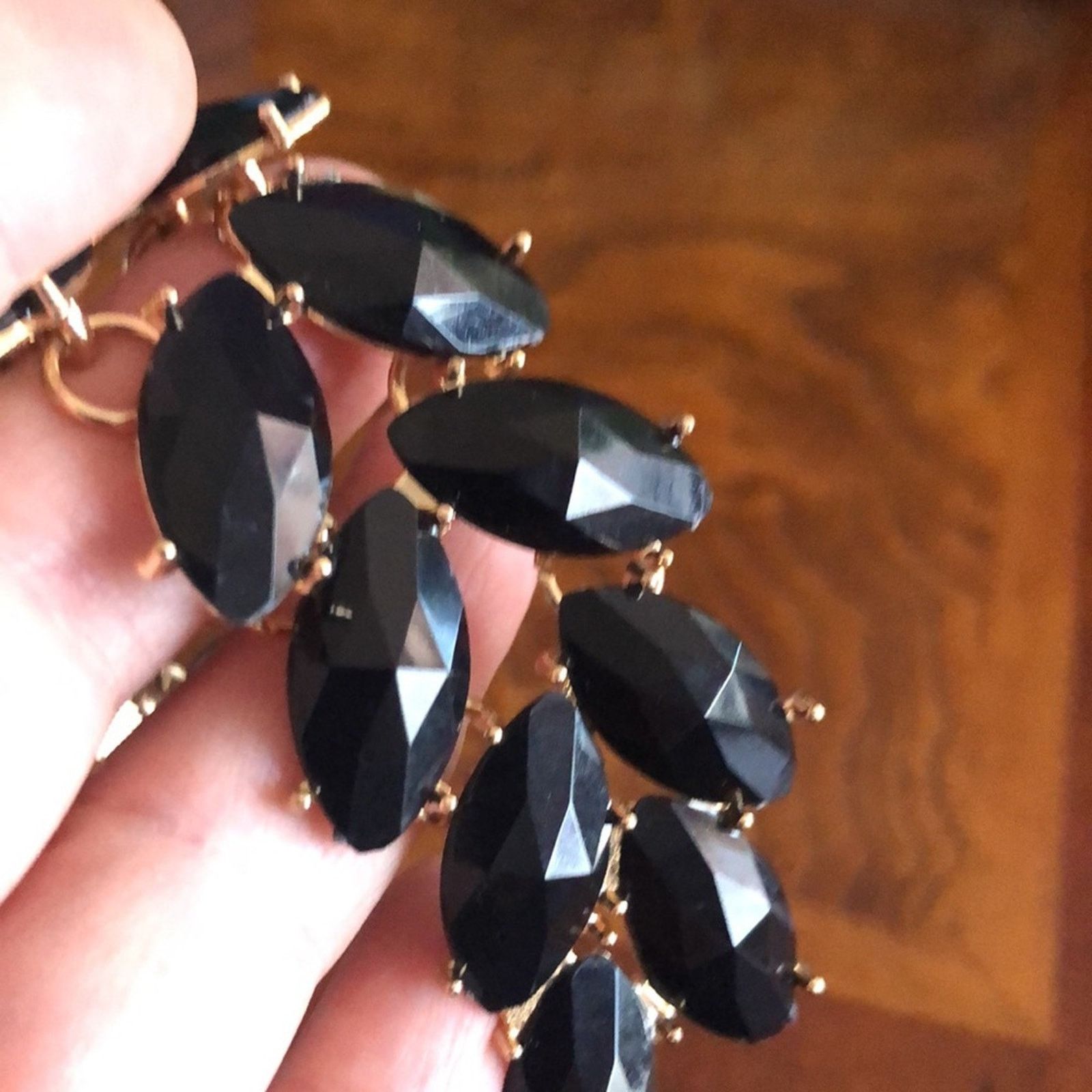 Jewelry Black marquis glass stone bib necklace Size ONE SIZE - 9 Thumbnail