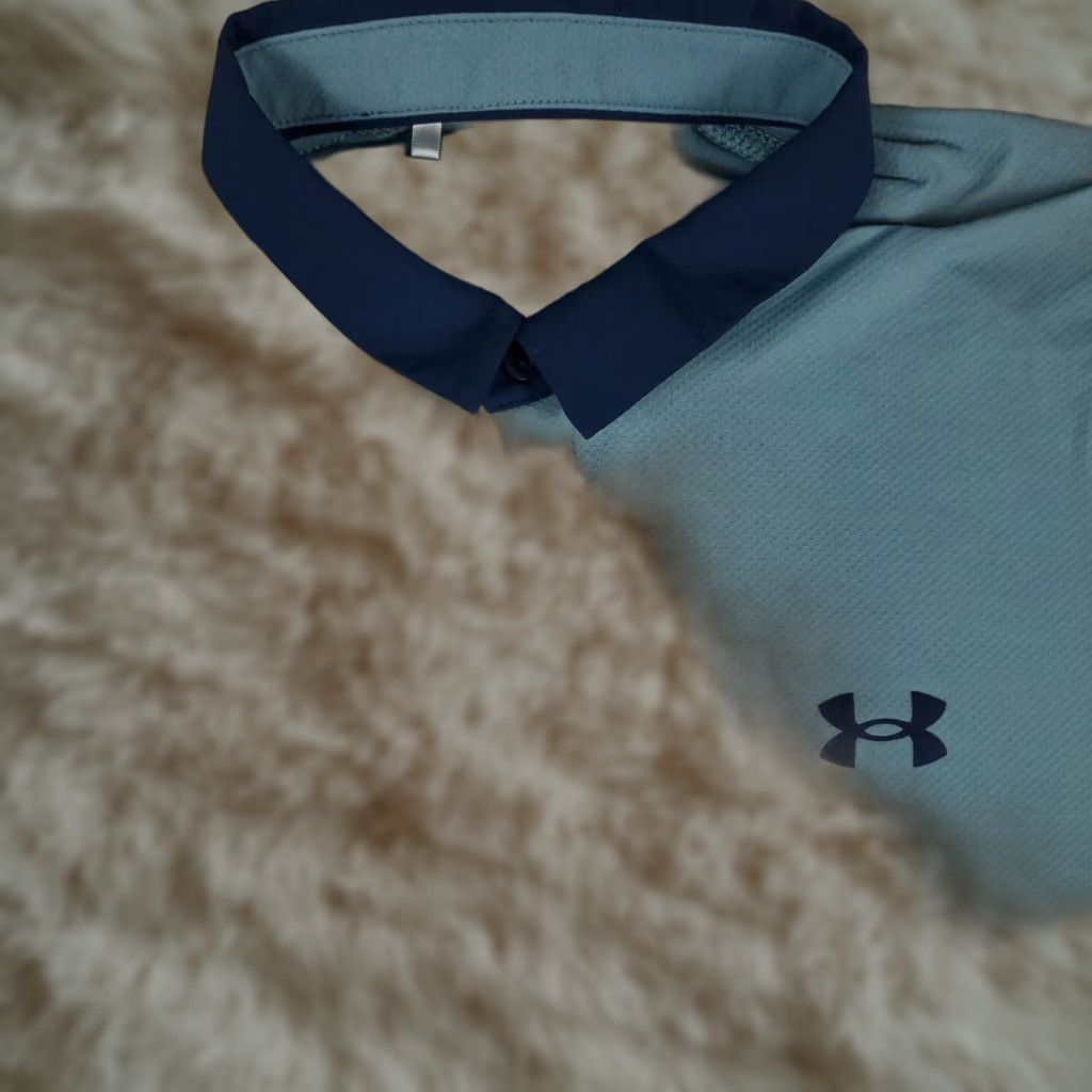 Under Armour Under Armour Polo Shirt Mens Large Blue Short Sleeve Golf Activewear Size US L / EU 52-54 / 3 - 1 Thumbnail