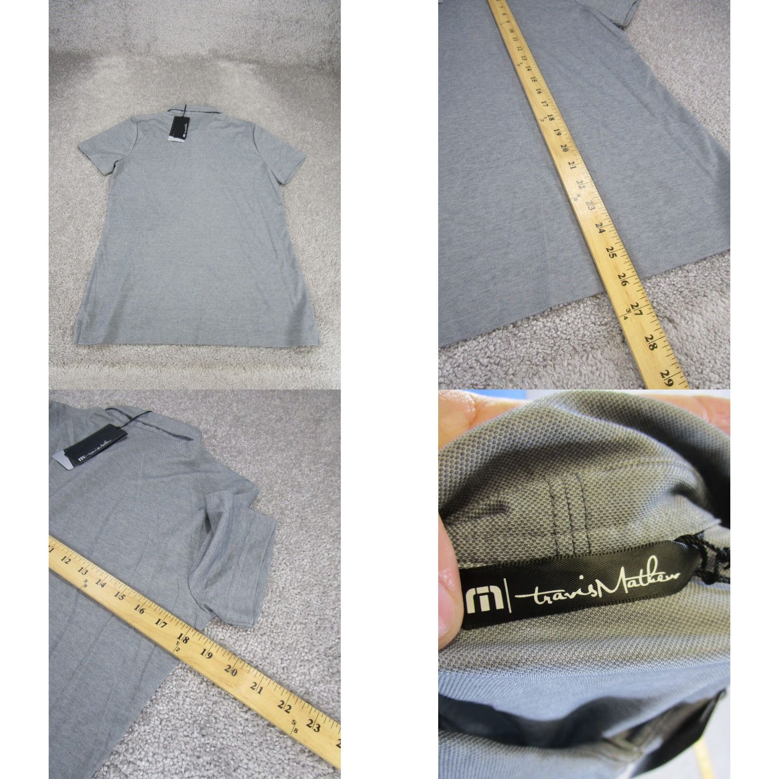 TravisMathew Travis Mathew Polo Shirt Gray Heather Short Sleeve Collared Women's Medium Cotton Blend Size M / US 6-8 / IT 42-44 - 4 Thumbnail
