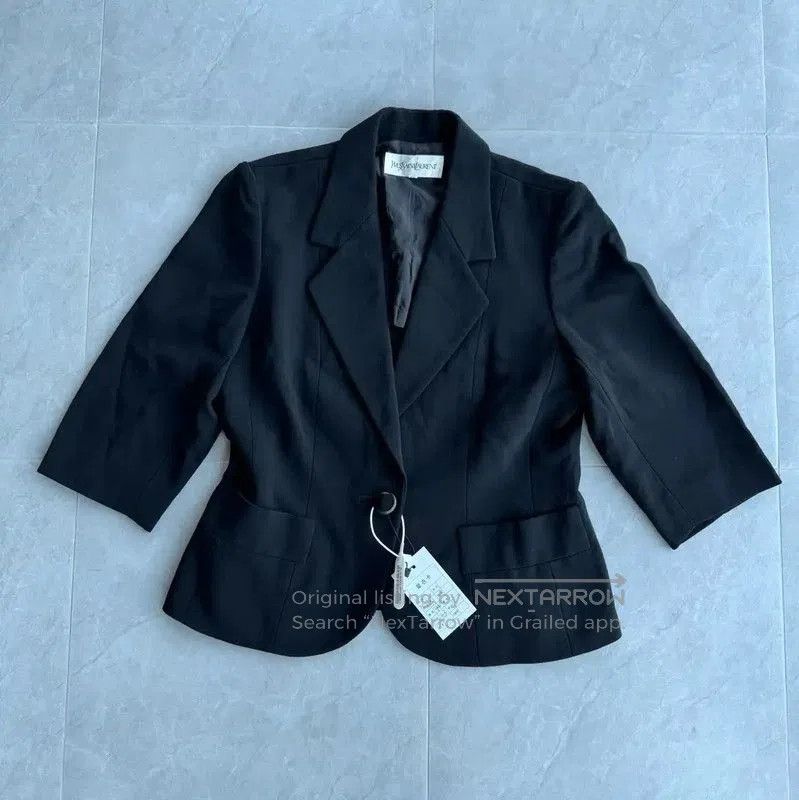 Yves Saint Laurent YSL Black Women's Jacket Size M . Size M / US 6-8 / IT 42-44 - 1 Thumbnail
