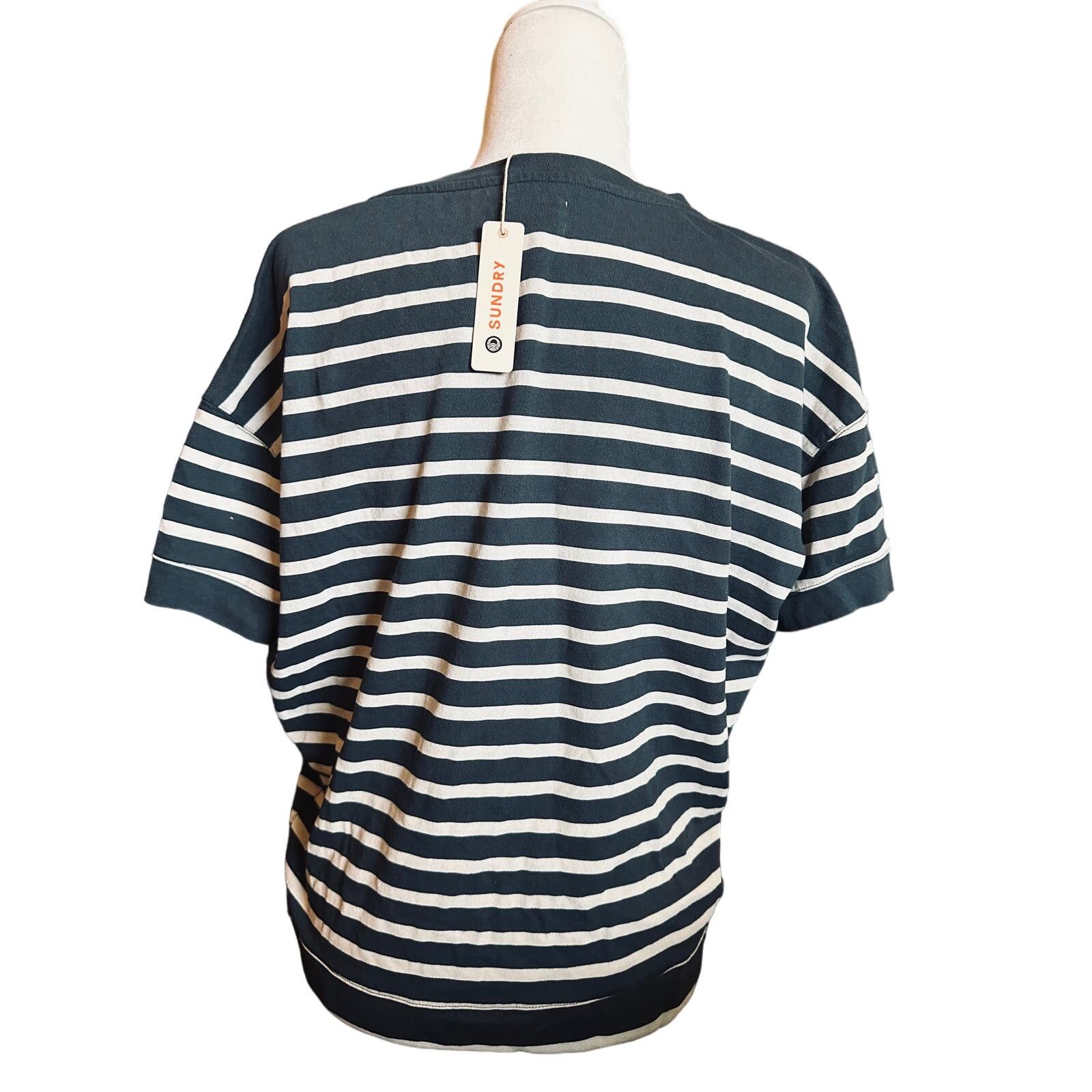 Sundry Sundry Blue Stripe Top, Size Small, NWT Size S / US 4 / IT 40 - 4 Thumbnail