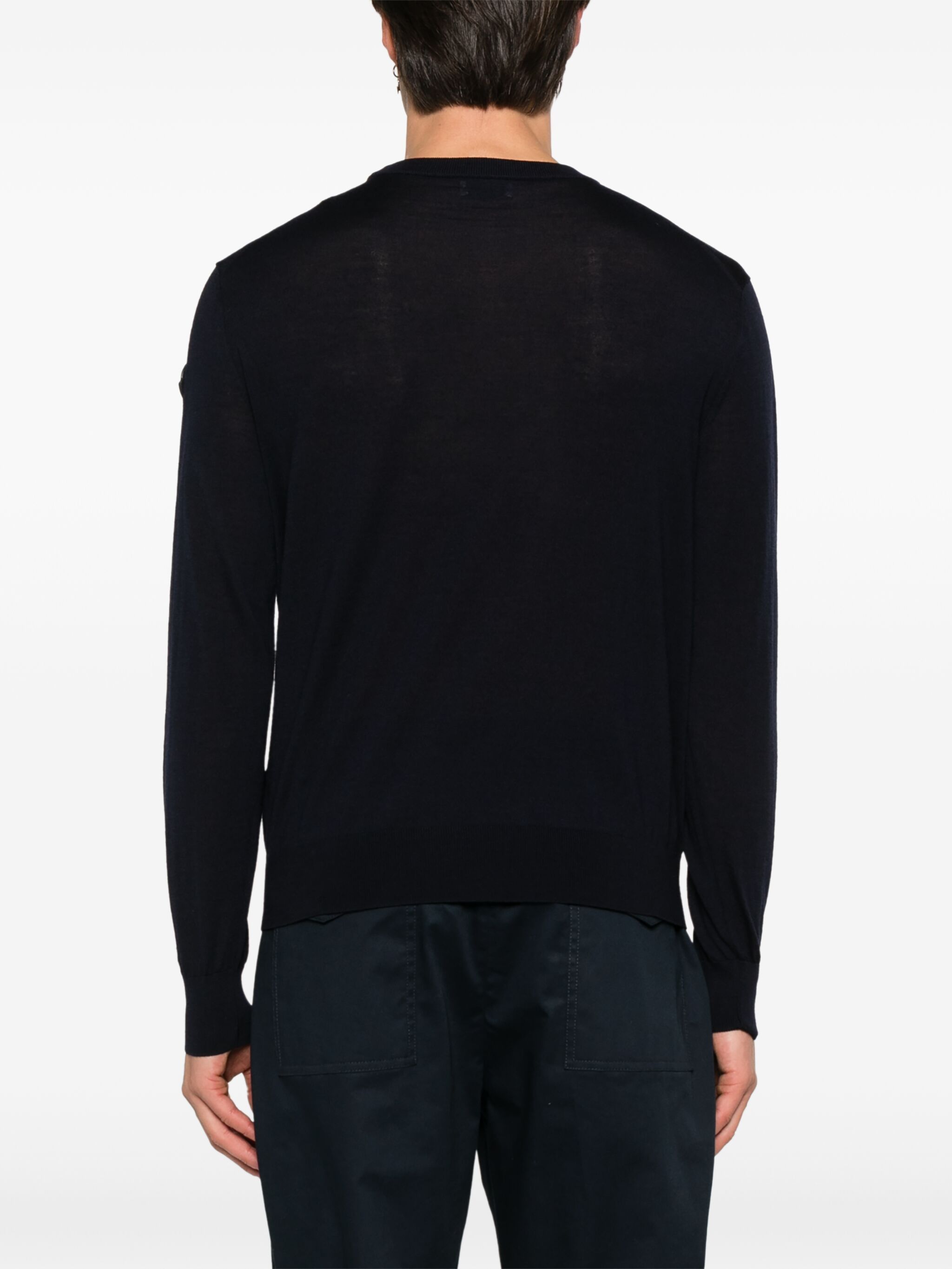 Moncler o1s22i1n1124 Lightweight Wool Pullover Sweater in Blue Size US M / EU 48-50 / 2 - 3 Thumbnail