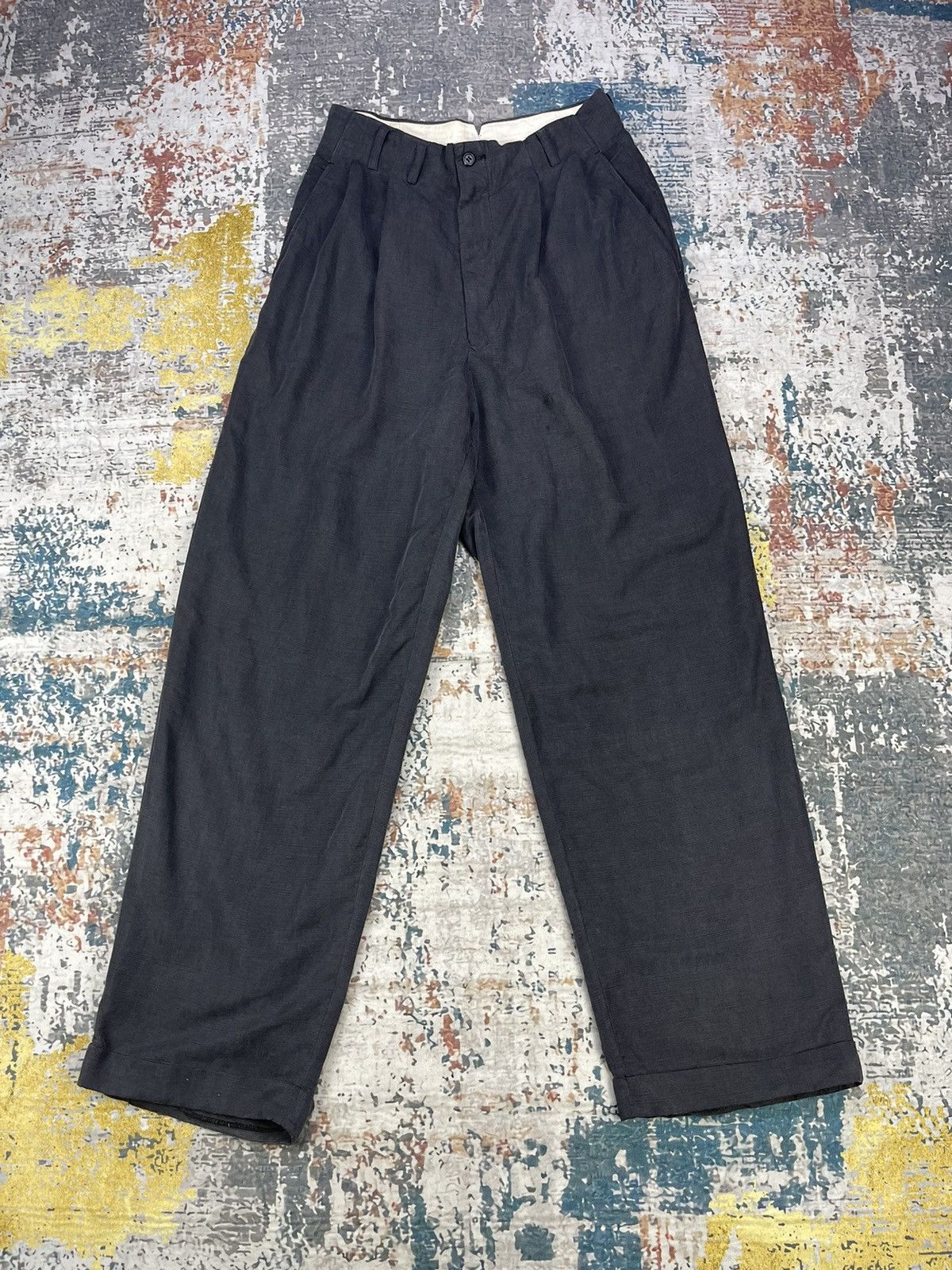 Tete Homme Vintage Tete Homme Katoh Kazutaka Rayon Wide Pants Size US 28 / EU 44 - 1 Thumbnail