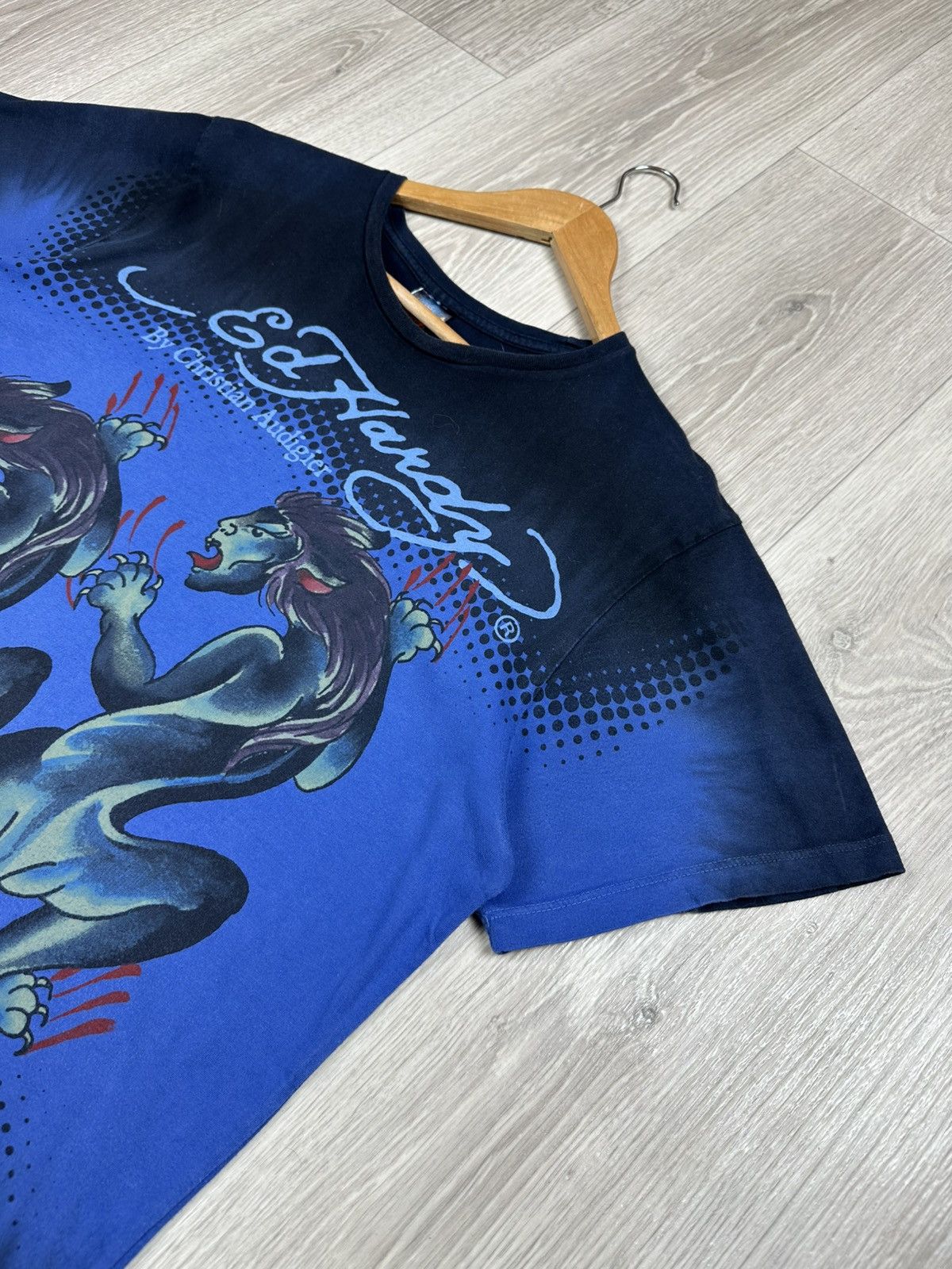 Ed Hardy Vintage Ed Hardy by Christian Audigier Big Logo Lion Rare Size US XL / EU 56 / 4 - 5 Thumbnail