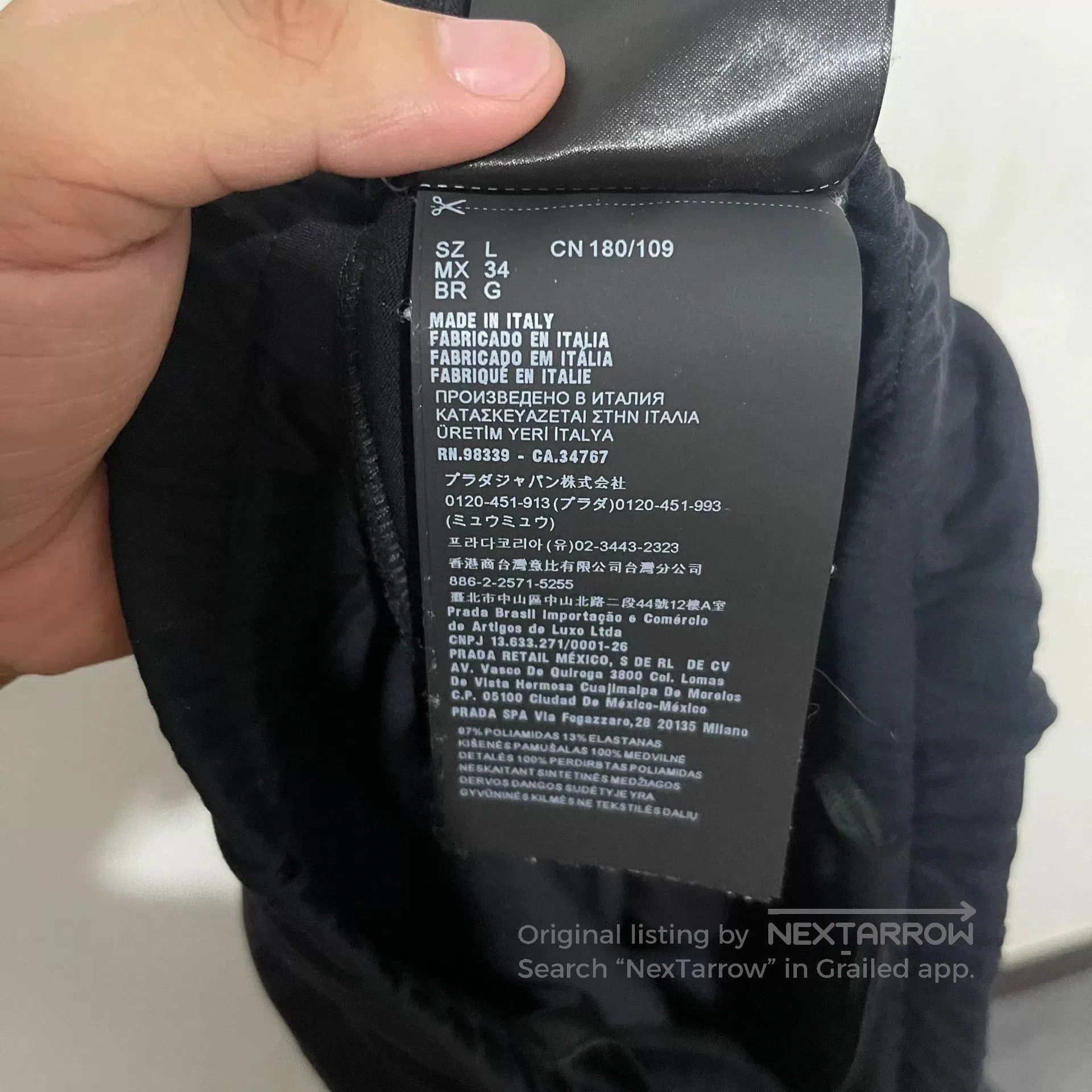 Prada Prada Black Sports Pants Triangular Logo. Size US 32 / EU 48 - 6 Thumbnail