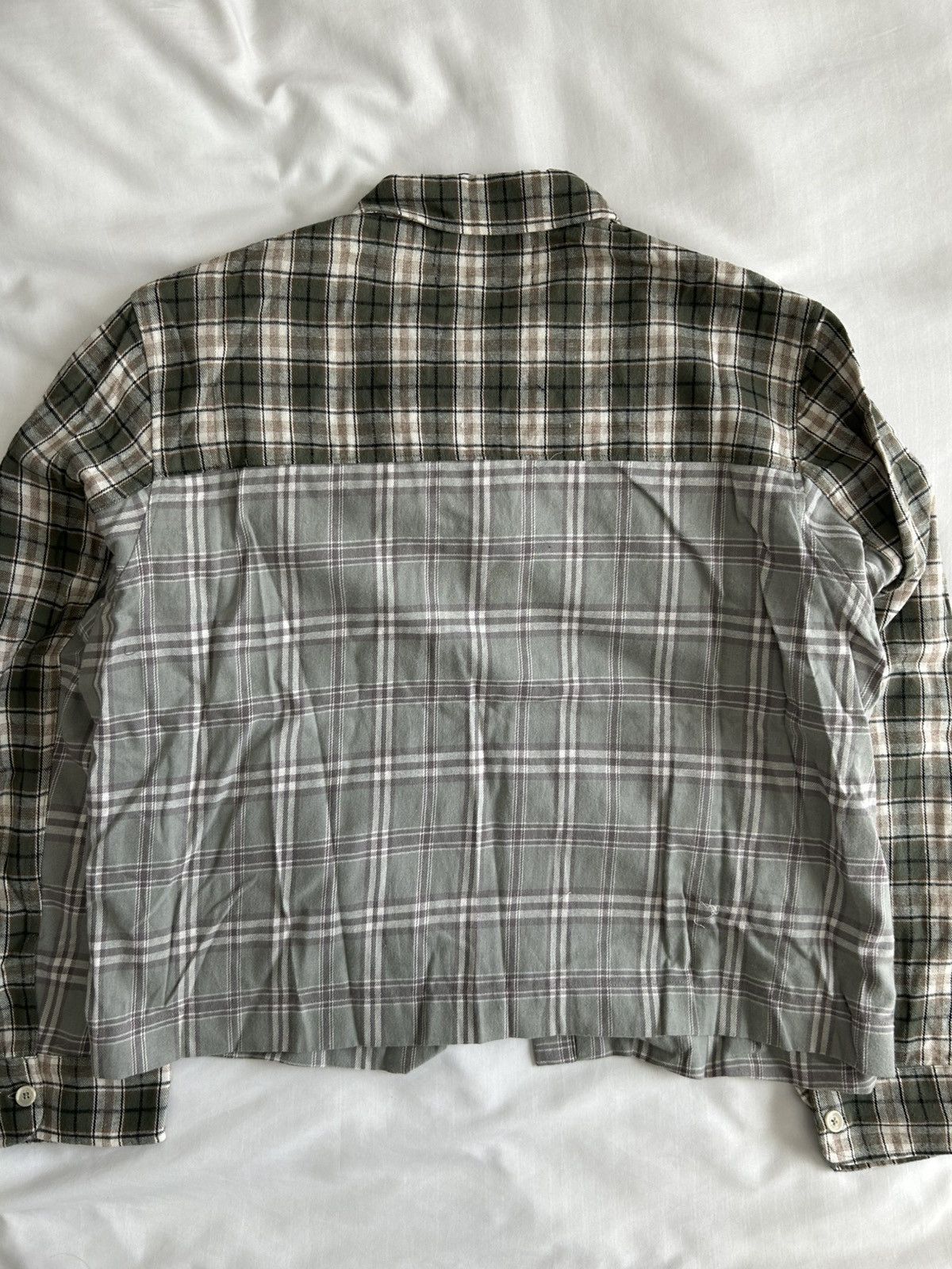 Reese Cooper Reese Cooper Cropped Split Flannel Shirt USA Size US XXL / EU 58 / 5 - 10 Thumbnail