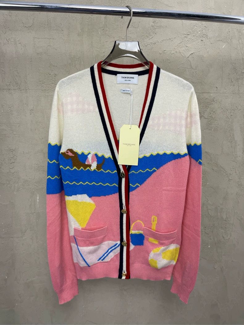 Thom Browne Thom browne Colorful swimming puppy colorful stripe gold bu Size S / US 4 / IT 40 - 1 Thumbnail