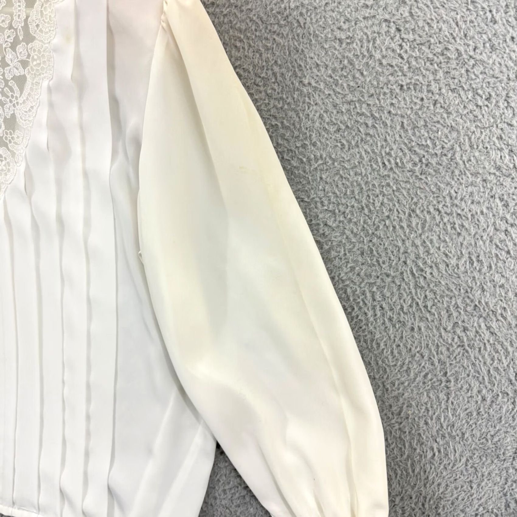 Vintage VINTAGE Sellecca Shirt Womens 12 White Blouse Embroidered 80s Button Lace Top Size XL / US 12-14 / IT 48-50 - 7 Thumbnail