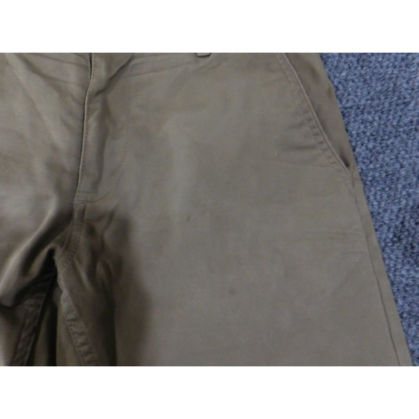 Zara ZARA MAN Pants Mens 30 Khaki Basic Collection Slim Fit Stretch Chino Brown Khaki Casual Workwear Trousers Front Flat Zip 30in Inseam Mens Size US 30 / EU 46 - 4 Thumbnail