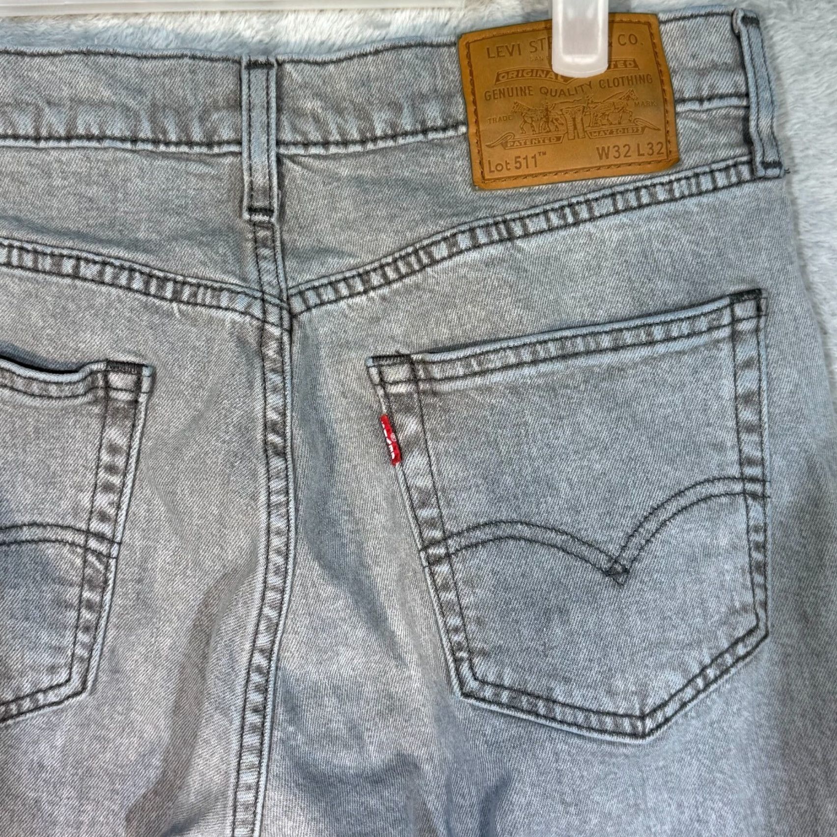 Levi's Levi’s 511 Men’s Jeans 32x32 Gray Denim Stretch Slim Straight Jeans Size US 32 / EU 48 - 7 Thumbnail