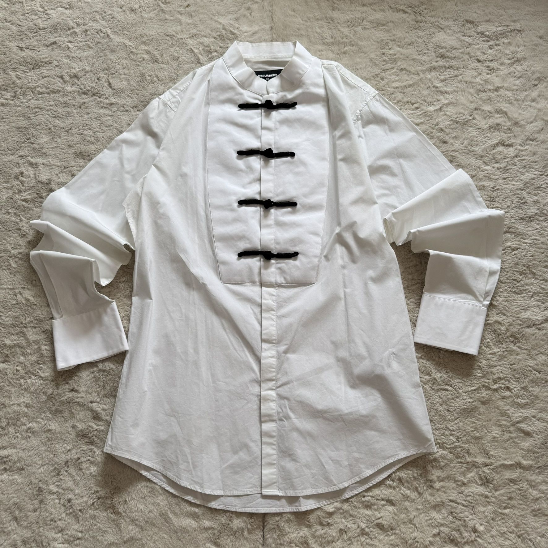 Dsquared2 Dsquared2 White Oriental Closure Shirt – Size 50 Size US M / EU 48-50 / 2 - 1 Thumbnail