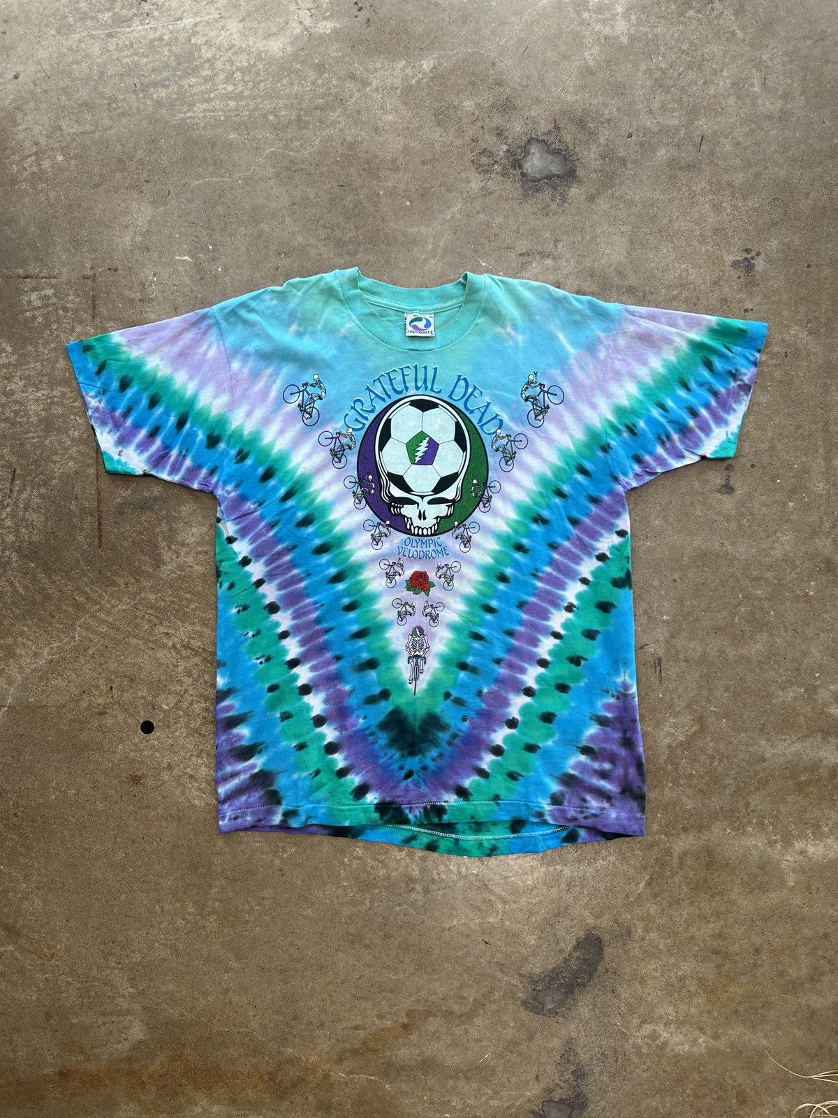 Band Tees Vintage 1990 Grateful Dead Olympic Velodrome Tie Dye Tee XL Size US XL / EU 56 / 4 - 2 Thumbnail