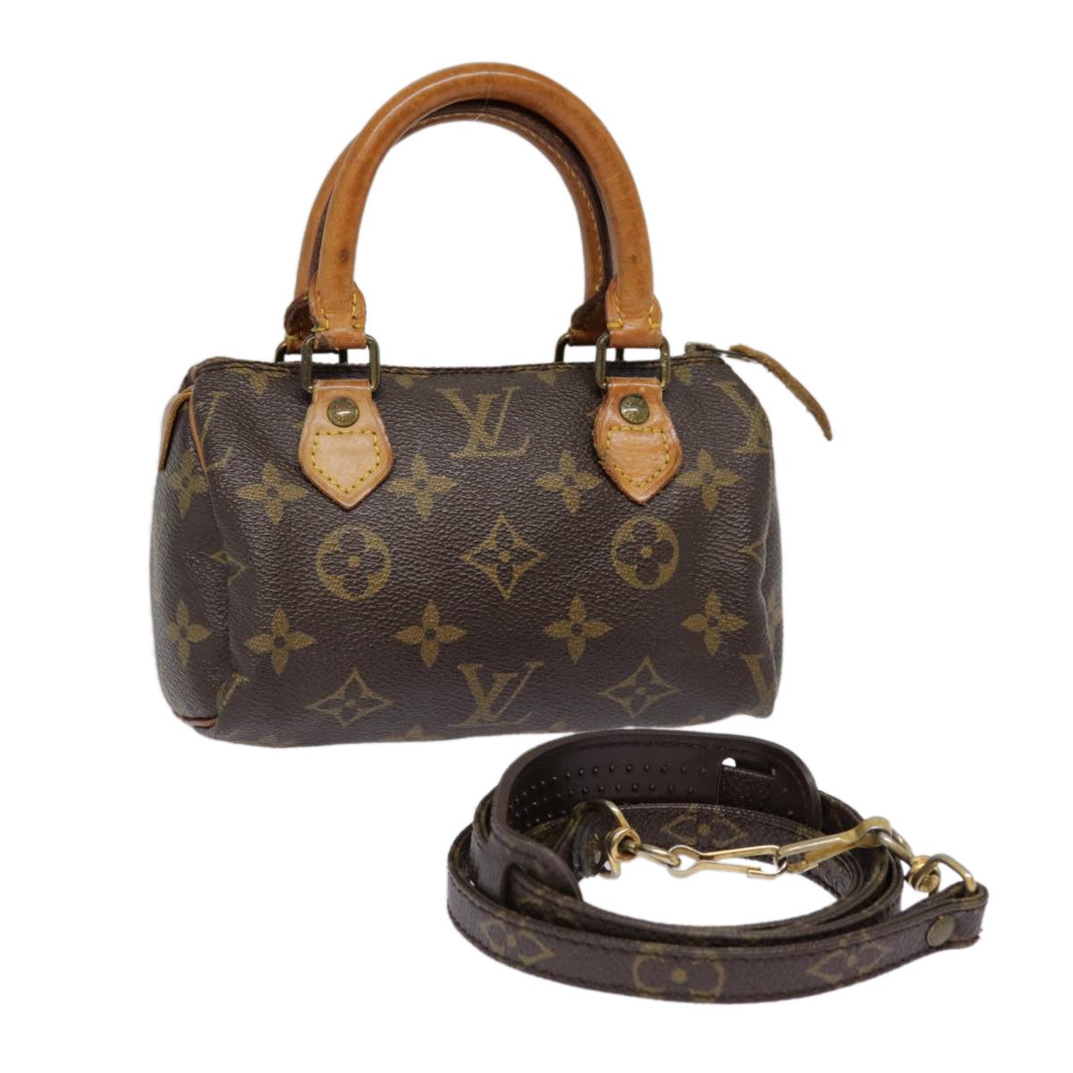 Louis Vuitton Mini Speedy Blue Canvas Handbag (Pre-Owned) Size ONE SIZE - 1 Thumbnail