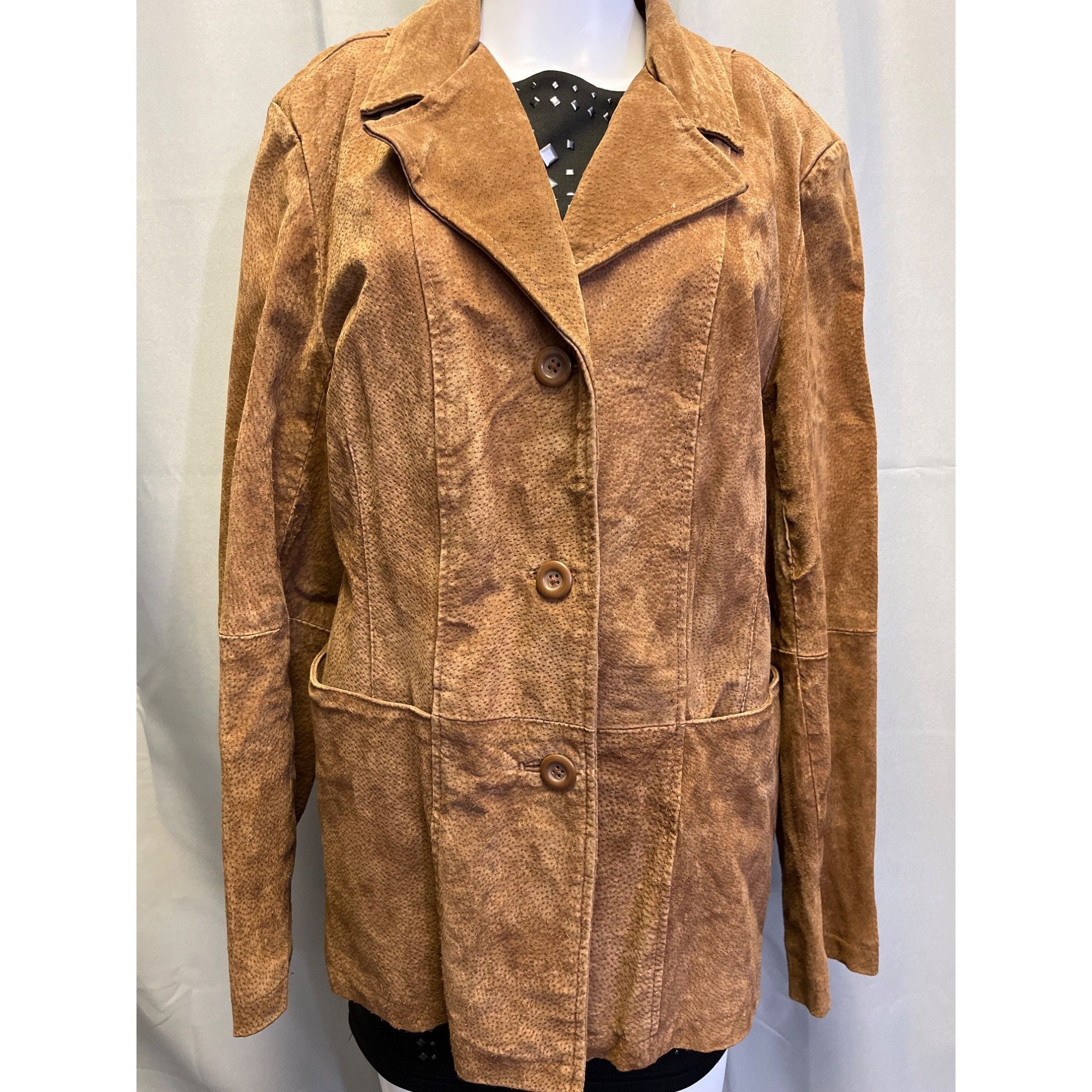 Other Hypo Active Women's Brown Leather Jacket Size XL SKU 5631 Size XL / US 12-14 / IT 48-50 - 1 Thumbnail
