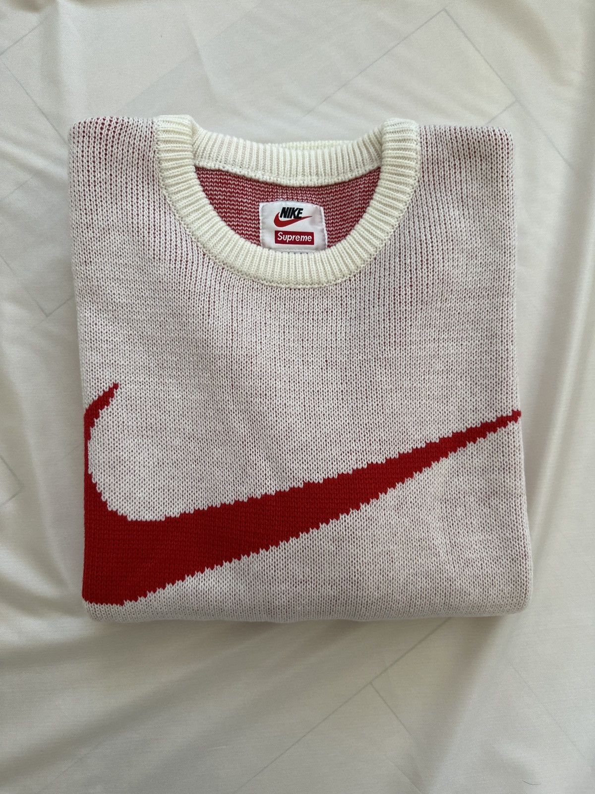 Nike supreme swoosh sweater best sale