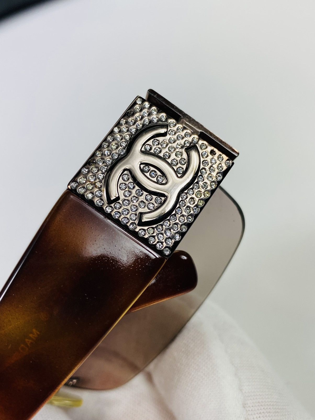 Chanel Chanel Encrusted CC Logo Sunglasses Size ONE SIZE - 4 Thumbnail