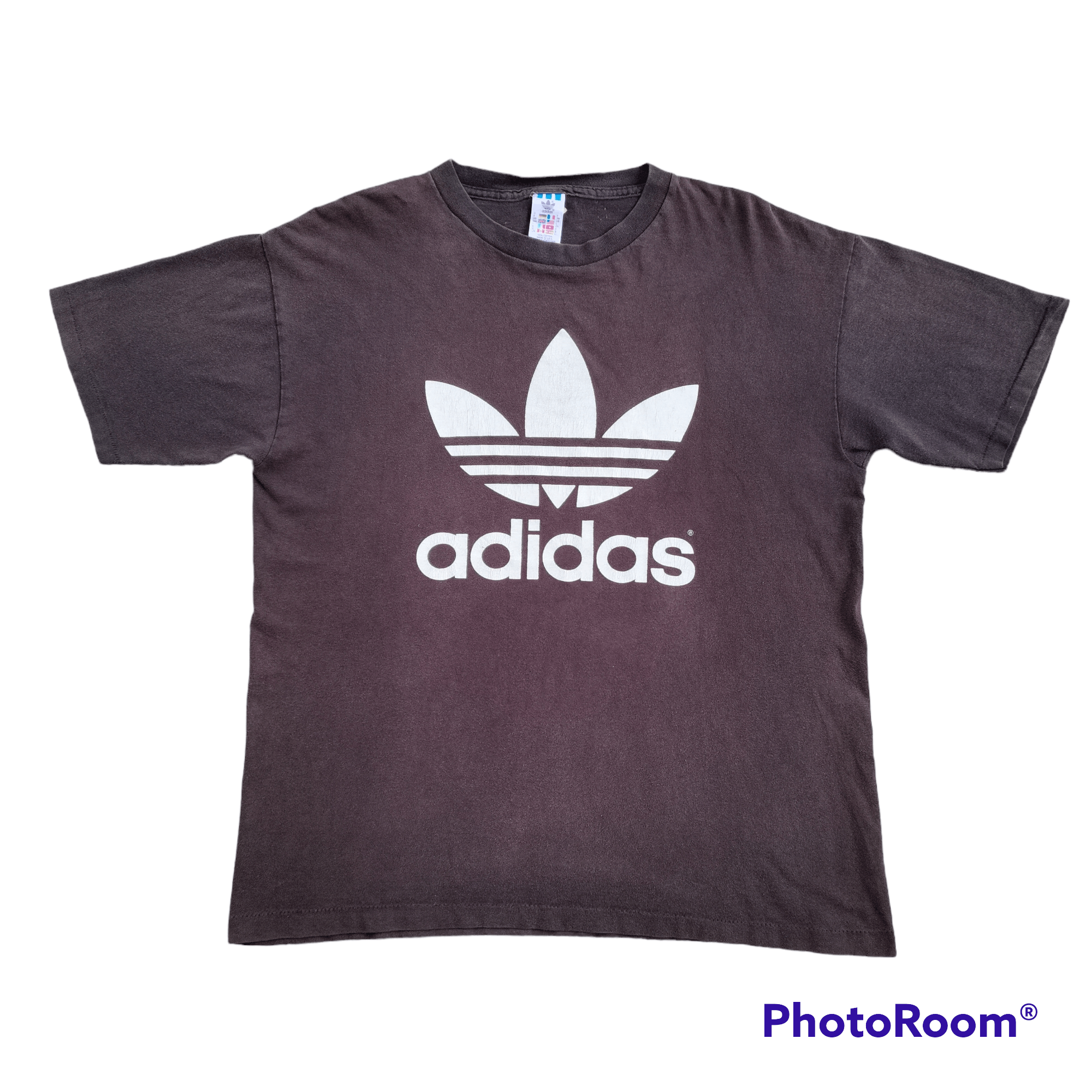 Adidas × Vintage Vintage 90s ADIDAS Faded Single Stitch Tshirt Made In USA Size US L / EU 52-54 / 3 - 1 Thumbnail