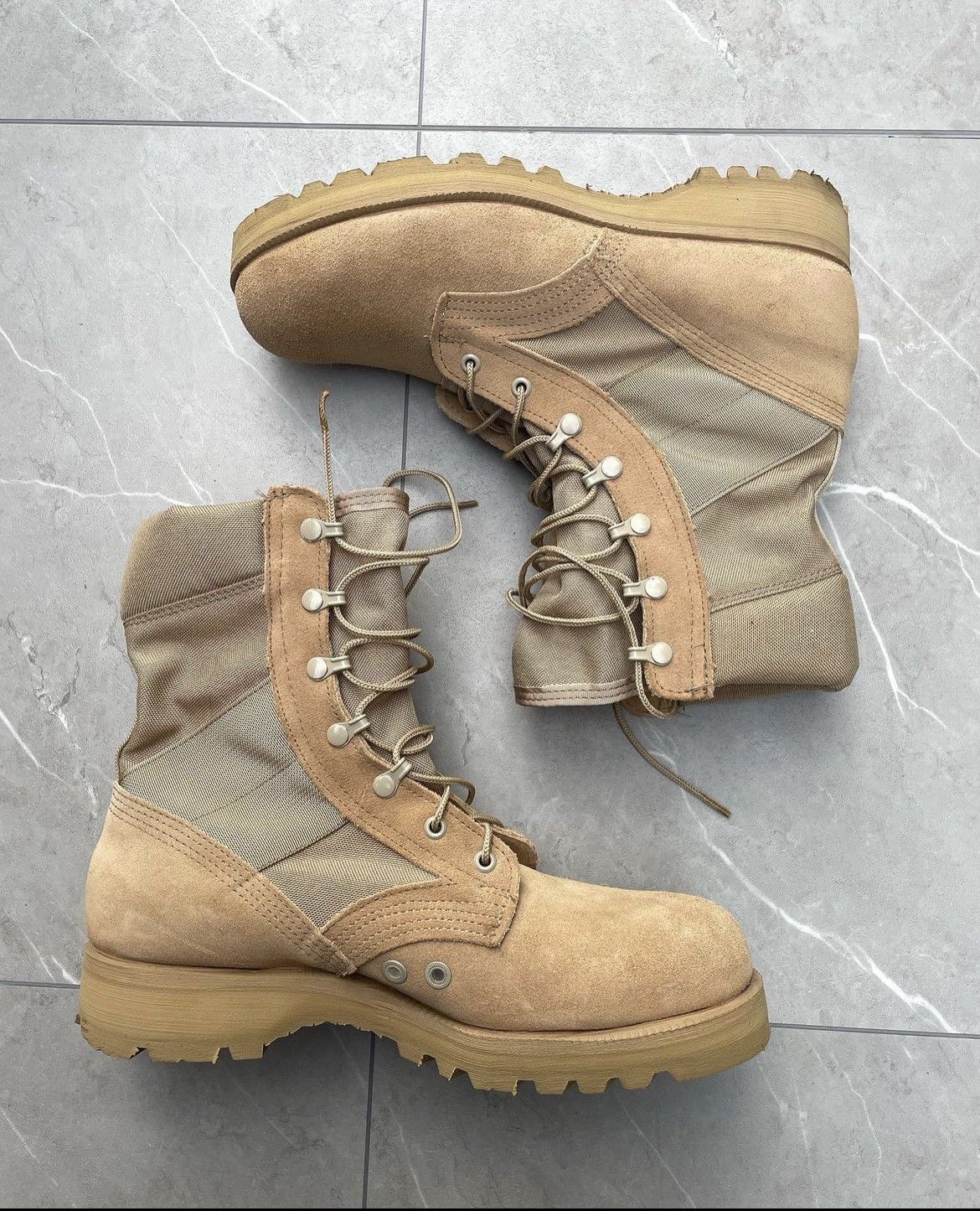 Vintage Vintage Military Tan Desert Boots Size US 10.5 / EU 43-44 - 2 Thumbnail