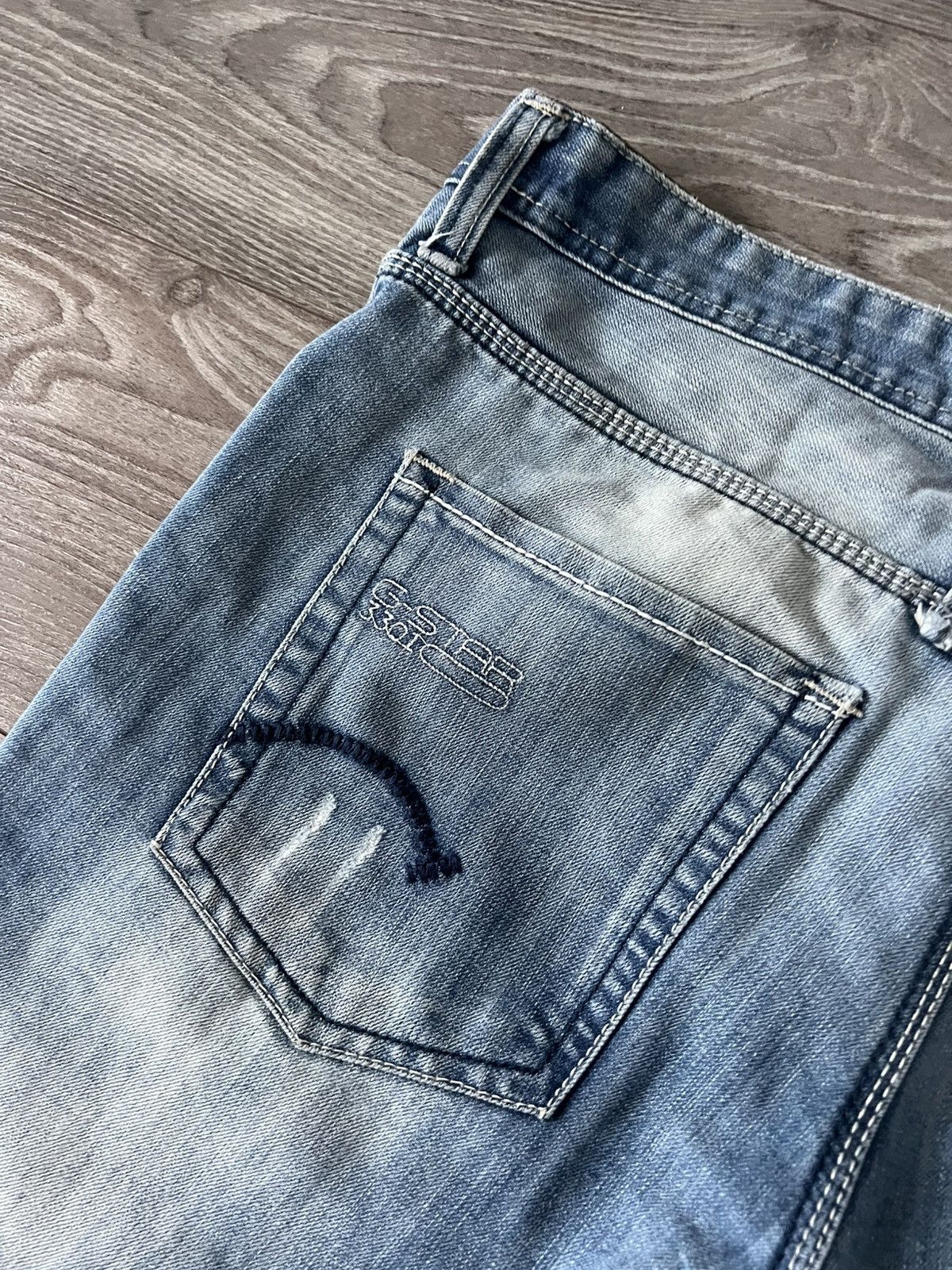 G-Star G Star Vintage Y2k Opium Distressed Denim Embroidered Jeans Size US 33 - 13 Thumbnail