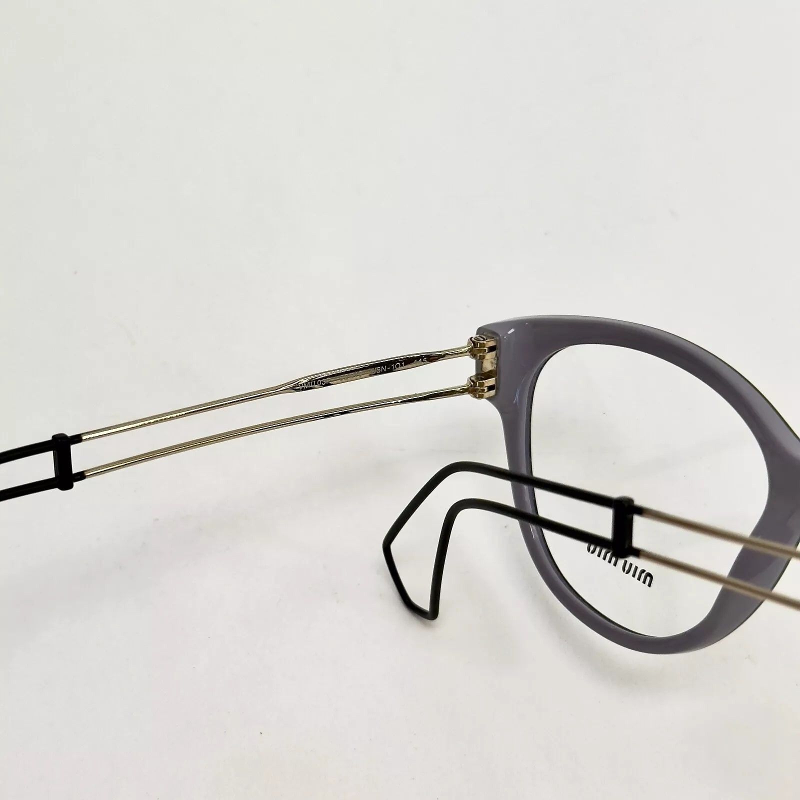 Miu Miu MIU MIU 03P MU03PV Lilac Violet Gold Optical Frame Size ONE SIZE - 3 Thumbnail