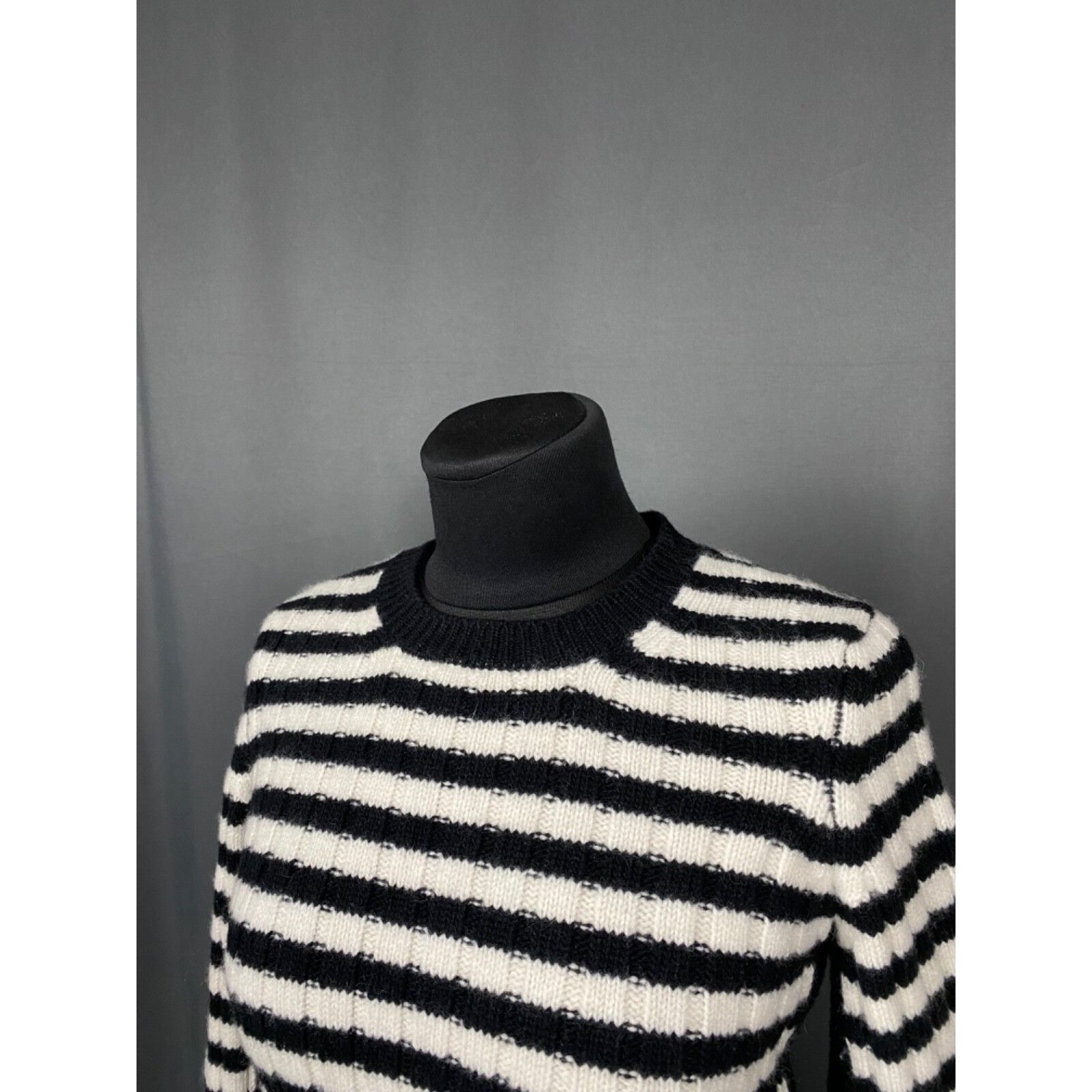 Sonia Rykiel MINT! 790$ RRP Sonia Rykiel White Black Striped Knit Wool D Size XS / US 0-2 / IT 36-38 - 5 Thumbnail