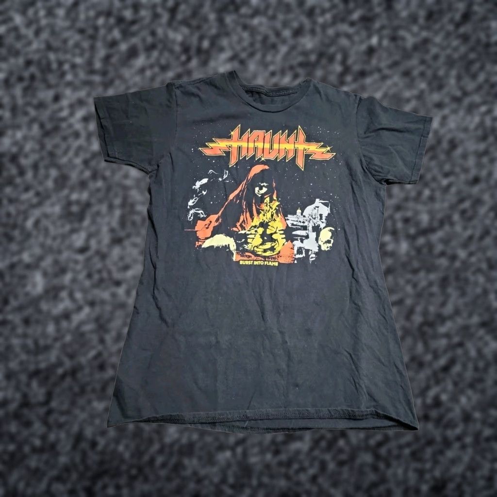 Vintage VINTAGE HAUNT BURST INTO FLAMES Band T-Shirt Adult Small Black Graphic Music 2010s Mens Size US S / EU 44-46 / 1 - 1 Thumbnail