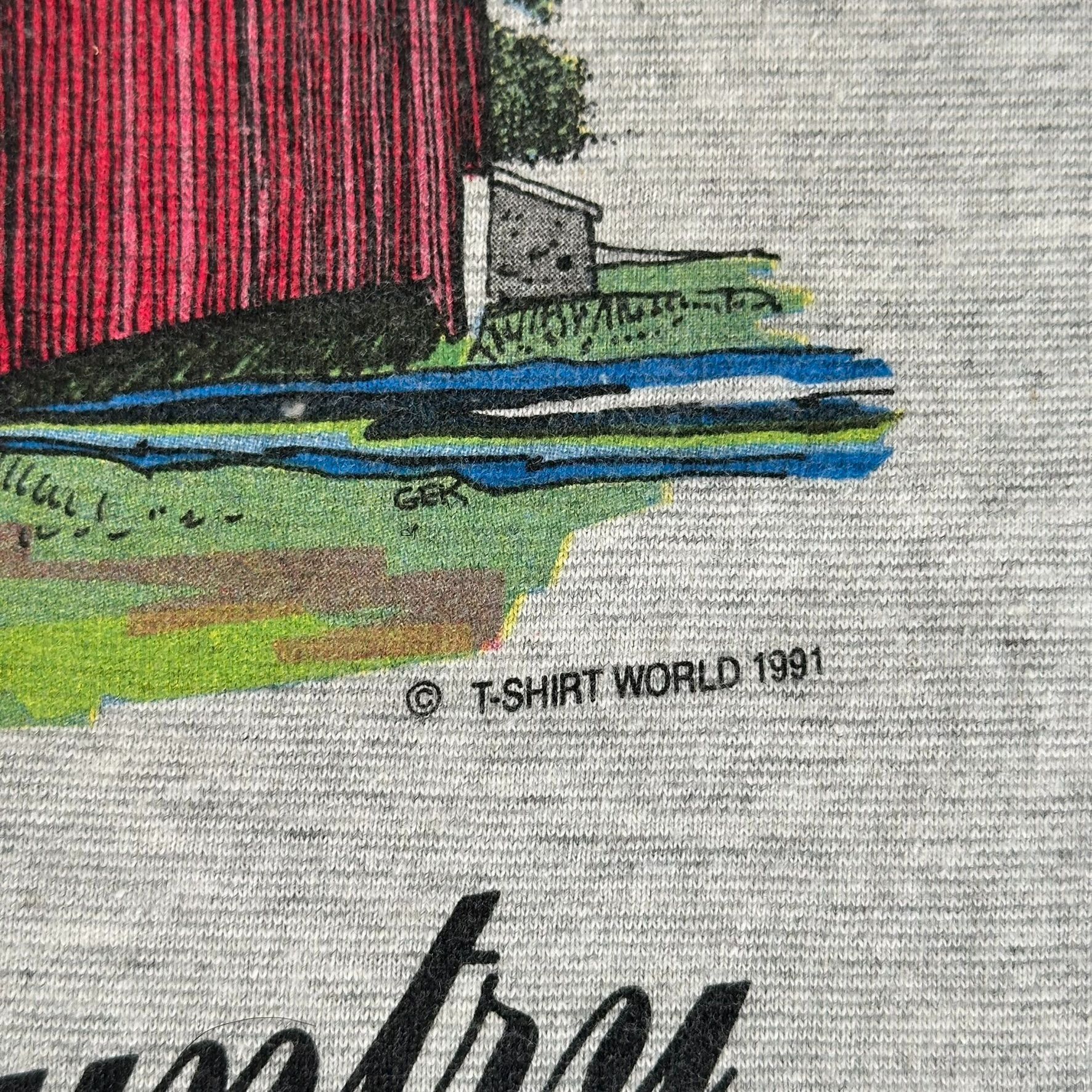 Globe Vintage 90s Pennsylvania Dutch Amish T-Shirt Single Stitch G Size US L / EU 52-54 / 3 - 3 Thumbnail
