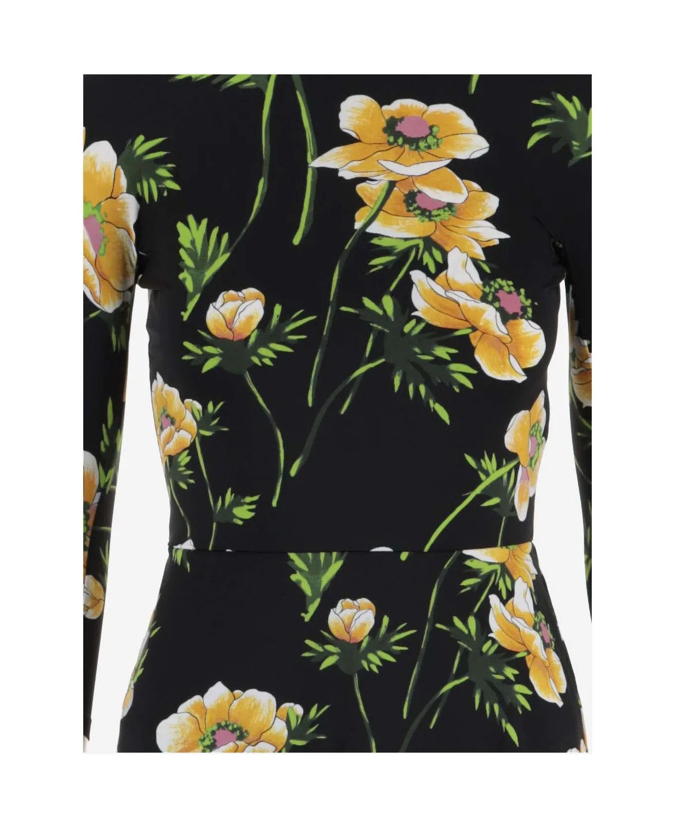 Balenciaga o1bcso1str0525 Floral A-Line Crewneck Dress in Multicolor Size M / US 6-8 / IT 42-44 - 3 Thumbnail