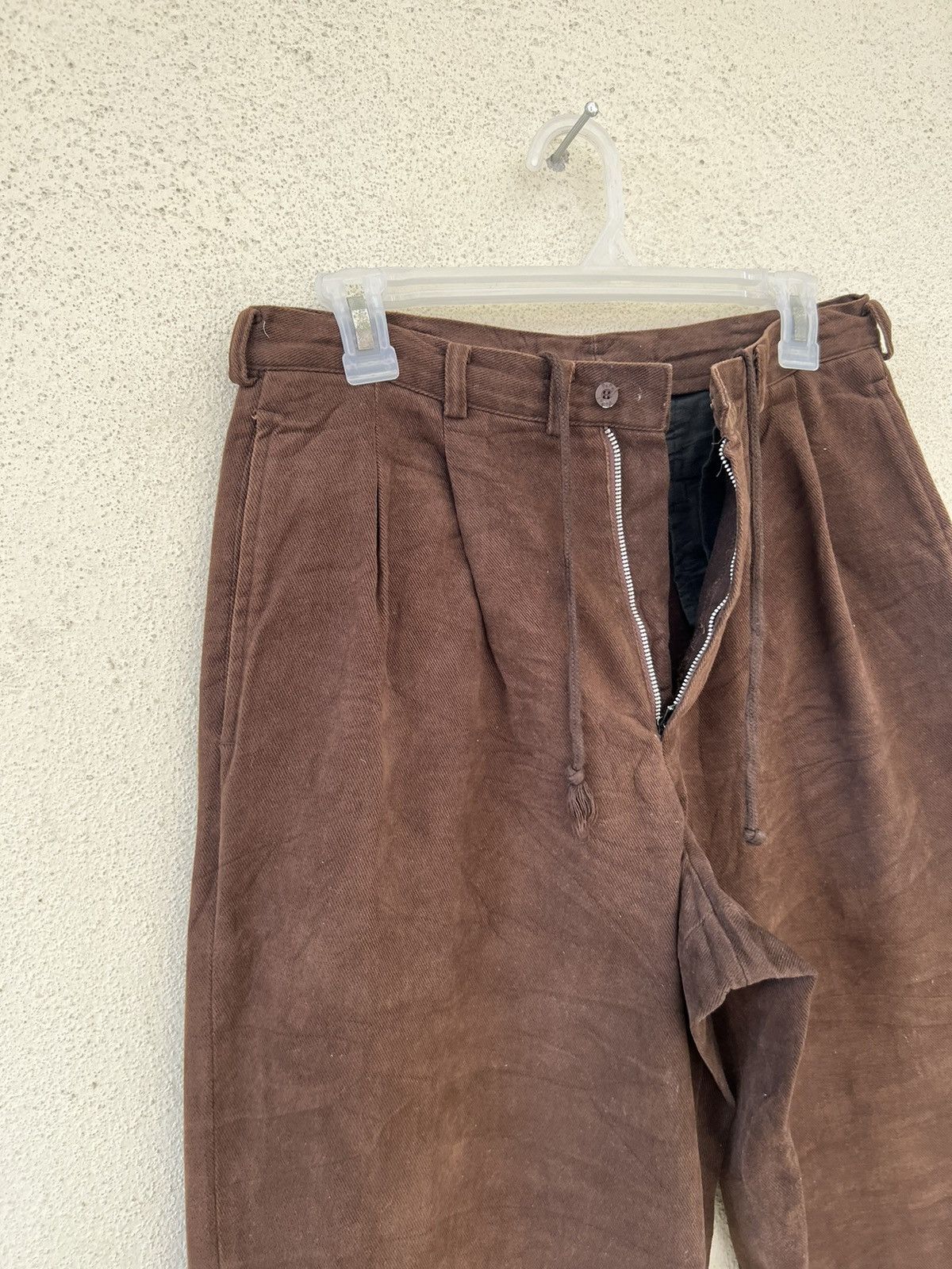 Mademoiselle Non Non Papas Japan X Tessuti Sondrio Baggy Gabardine Trouser Pant Size US 29 - 8 Thumbnail