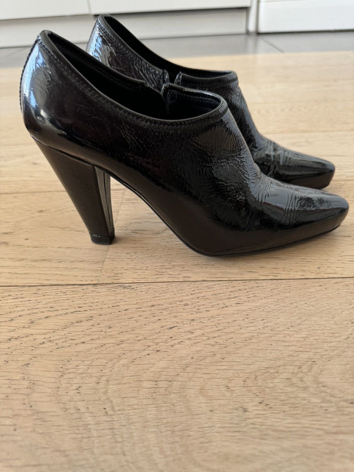 Prada Patent leather high heeled ankle boots Size US 7.5 / IT 37.5 - 1 Thumbnail