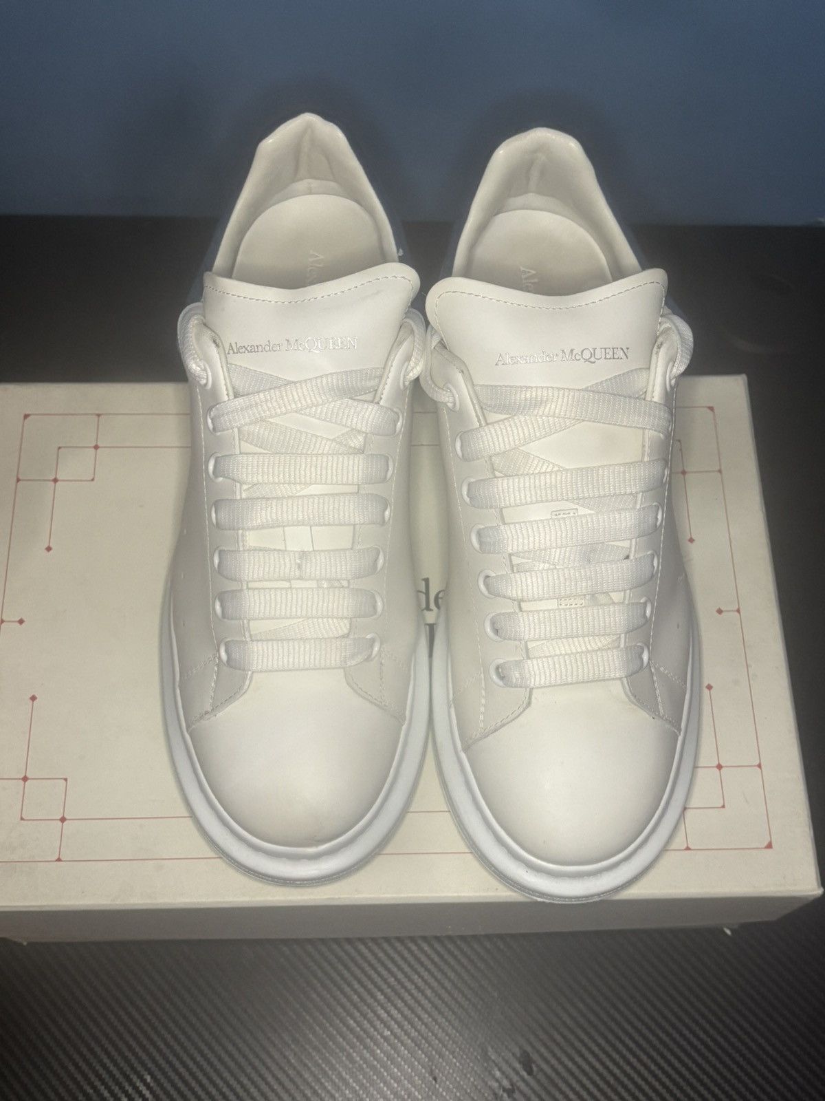 Alexander McQueen White and blue Mqueens Size US 11 / EU 44 - 3 Thumbnail