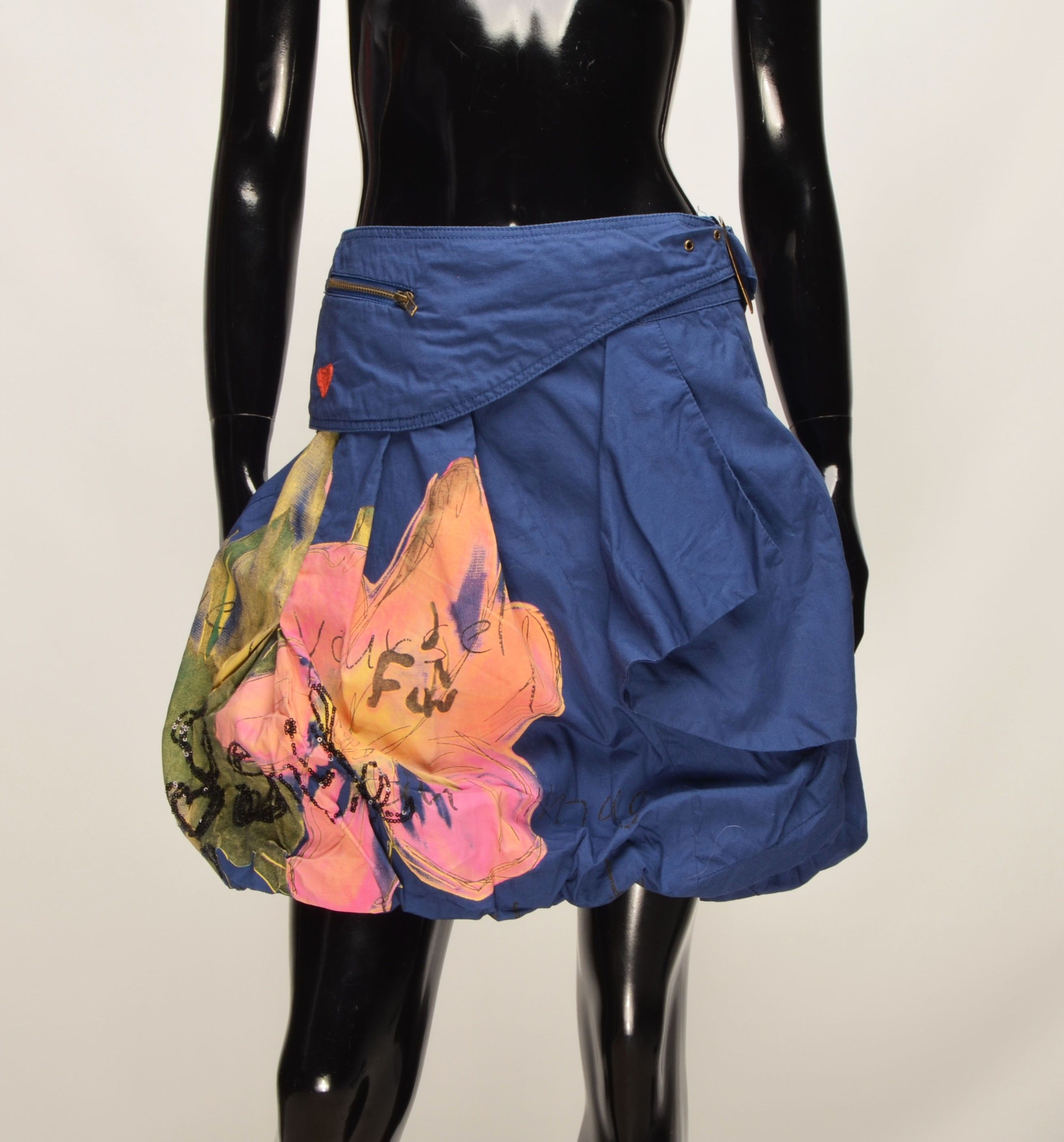 Desigual Desigual Y2K Grunge Balloon Beaded Skirt Size 30" / US 8 / IT 44 - 1 Thumbnail