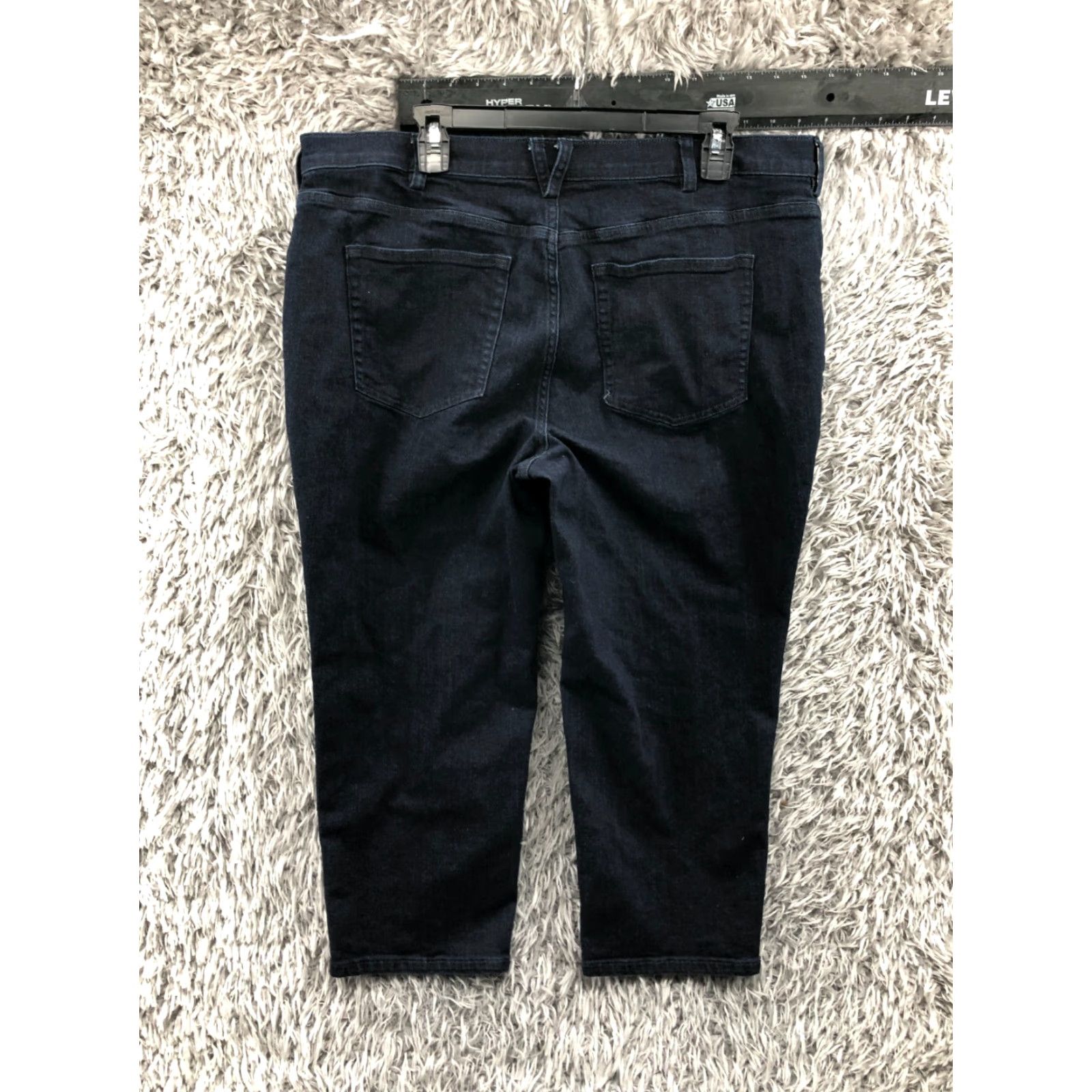 Vintage Duluth Jeans Capri Size 18 Womens Dark Blue Wash 5-Pocket Denim Regular Waist 38 Belt Loops Vintage No Size 40" / US 18 - 5 Thumbnail