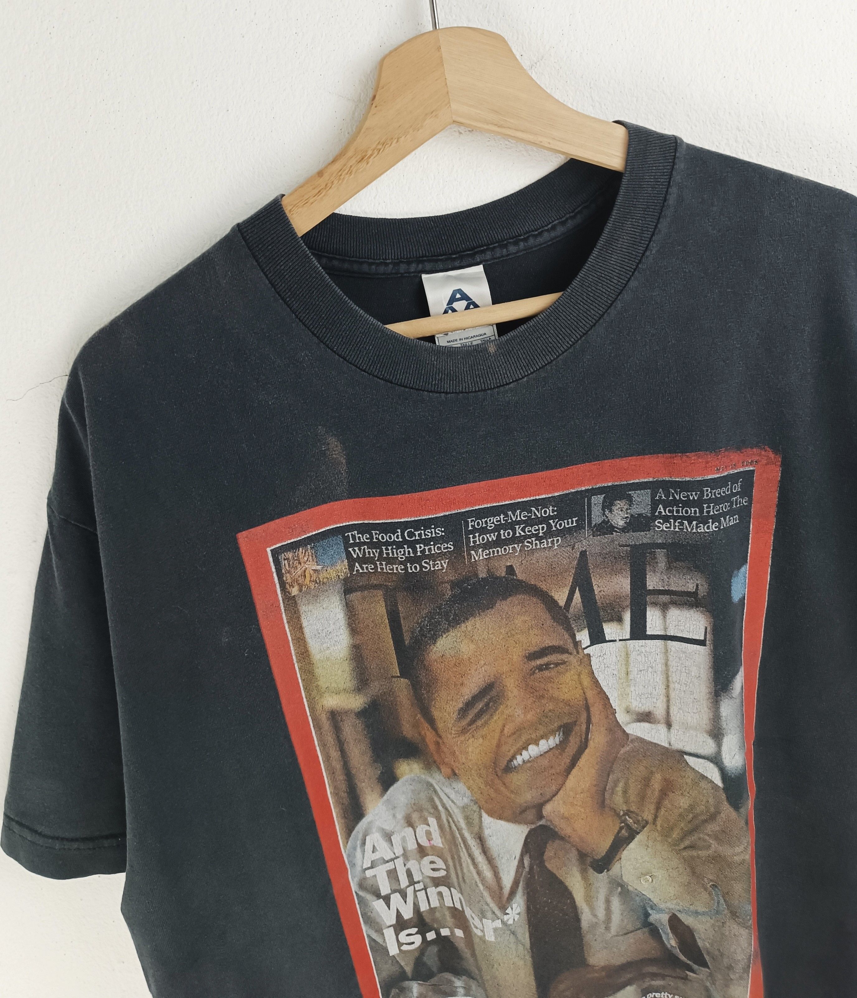 Vintage THRASHED FADED VINTAGE Y2K OBAMA TIME MAGAZINE PRESIDENT POL Size US L / EU 52-54 / 3 - 5 Thumbnail